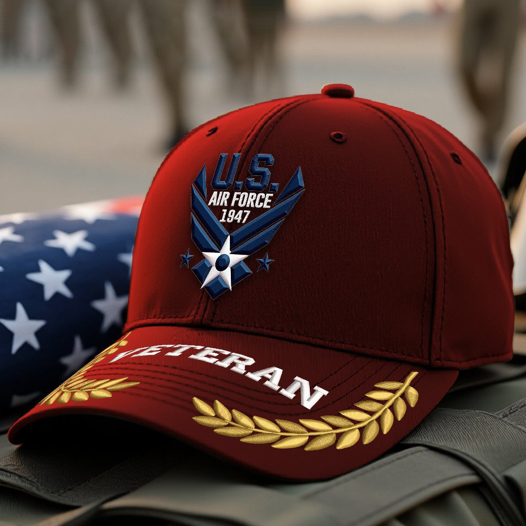 Premium USAF Embroidered Hats VPVC308057, Gifts For Air Force Veteran, Gifts On Father’s Day, Armed Forces Day, Independence Day, Veterans Day