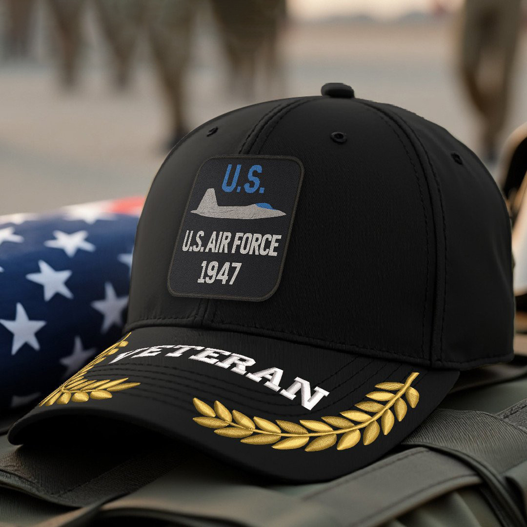 Premium USAF Embroidered Hats VPVC308059, Gifts For Air Force Veteran, Gifts On Father’s Day, Armed Forces Day, Independence Day, Veterans Day
