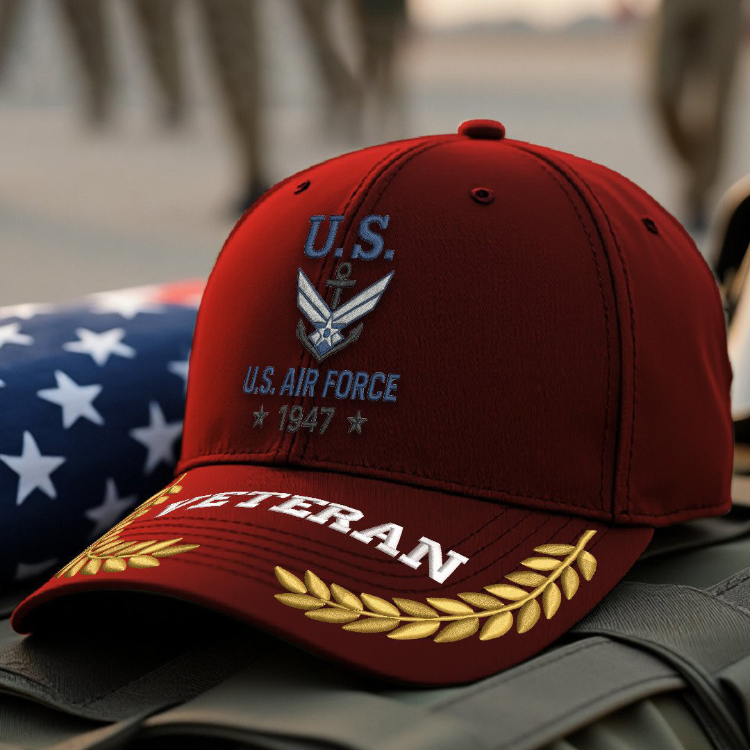 Premium USAF Embroidered Hats VPVC308063, Gifts For Air Force Veteran, Gifts On Father’s Day, Armed Forces Day, Independence Day, Veterans Day