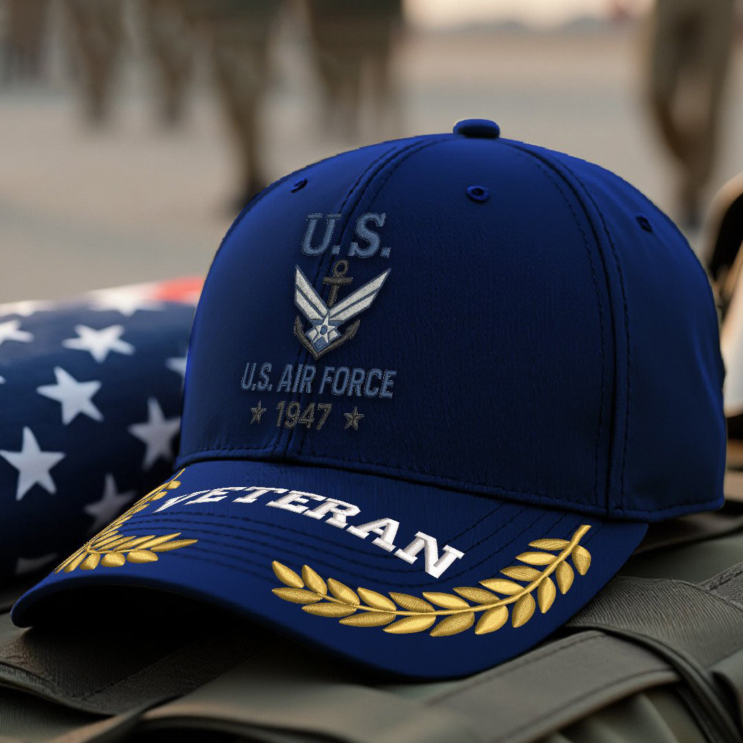 Premium USAF Embroidered Hats VPVC308064, Gifts For Air Force Veteran, Gifts On Father’s Day, Armed Forces Day, Independence Day, Veterans Day