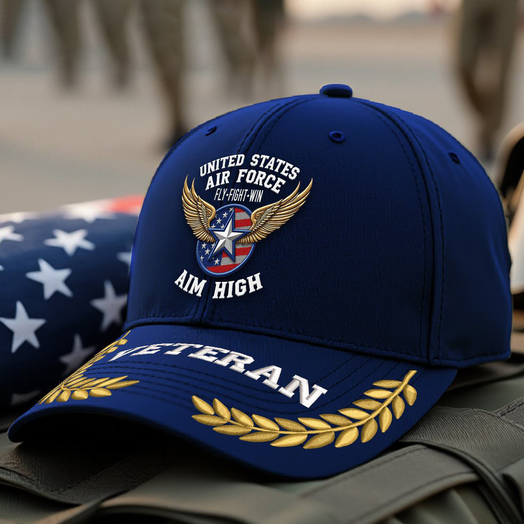 Premium USAF Embroidered Hats VPVC308079, Gifts For Air Force Veteran, Gifts On Father’s Day, Armed Forces Day, Independence Day, Veterans Day