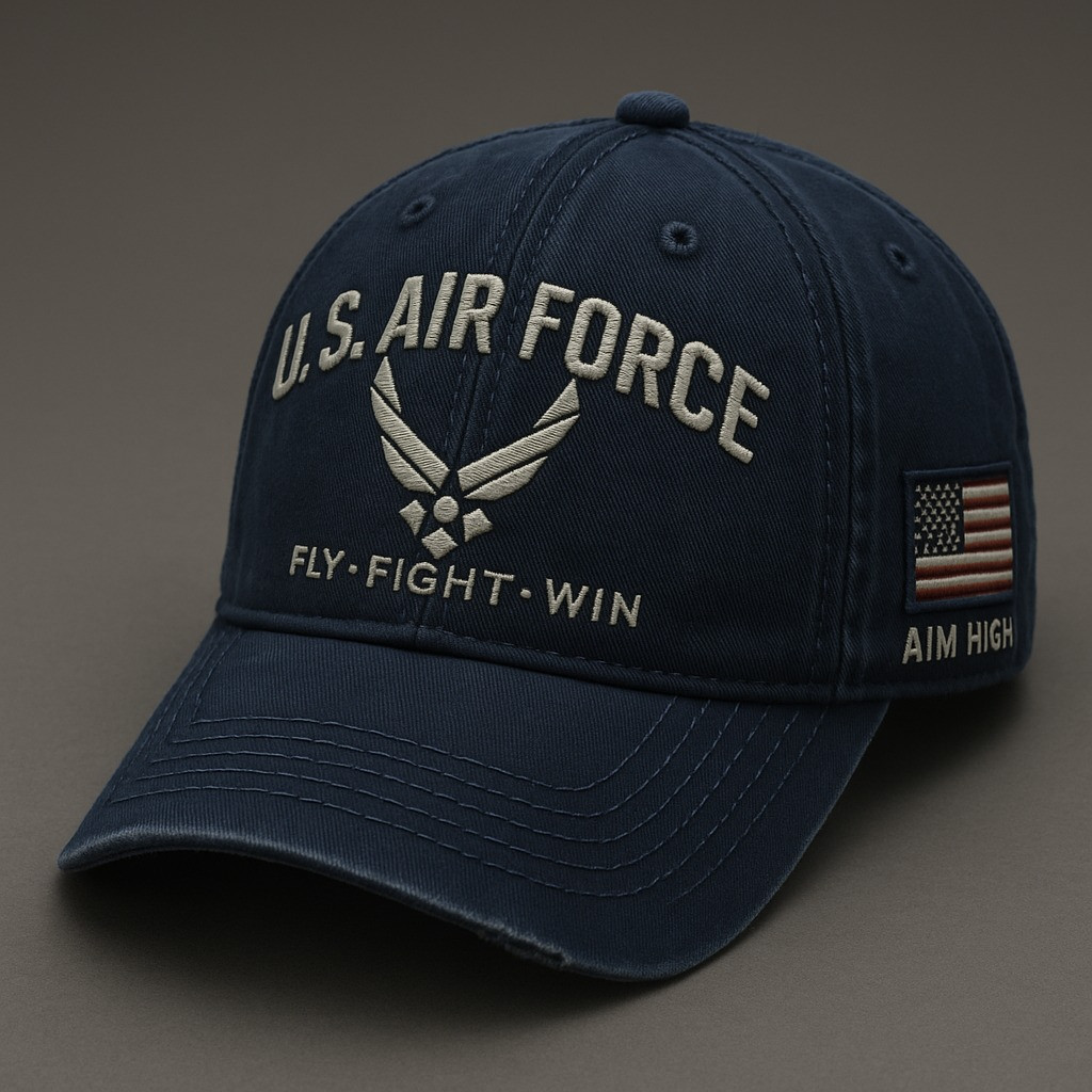 Premium USAF Embroidered Hats VPVC308083, Gifts For Air Force Veteran, Gifts On Father’s Day, Armed Forces Day, Independence Day, Veterans Day