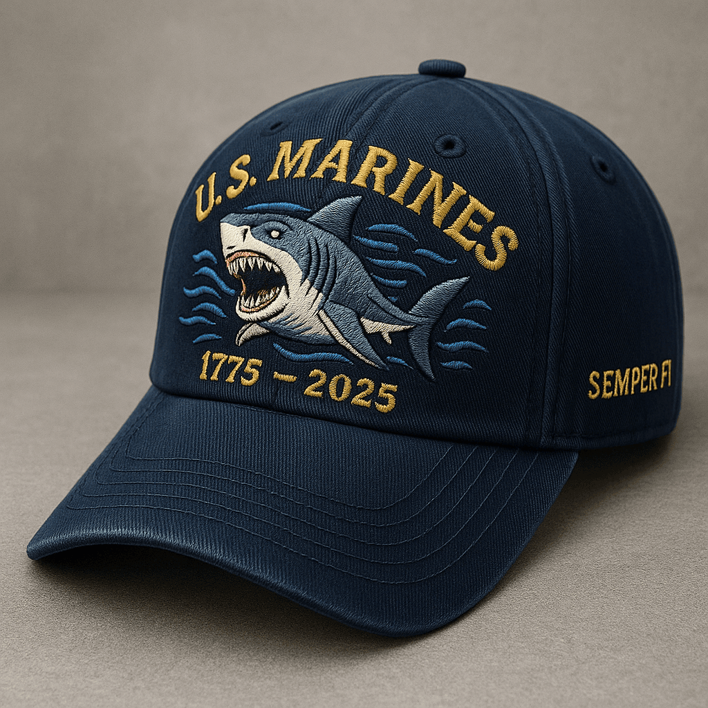 Premium USMC Embroidered Hats VPVC308093, 250th Anniversary Marine Corps Hat, Gifts For Marine Veteran, Gifts On Father’s Day, Veterans Day
