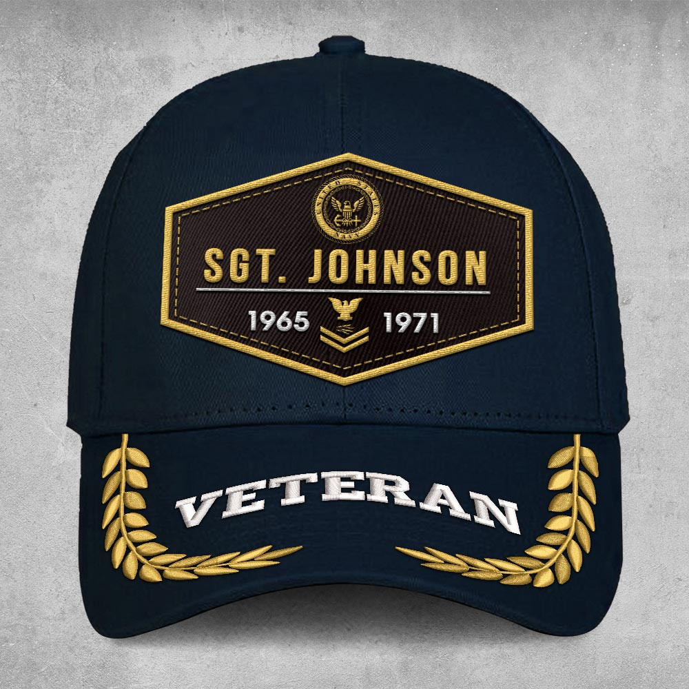 Premium Custom US Navy Embroidered Hats VPVC308101, Gifts For Navy Veteran, Gifts On Father’s Day, Armed Forces Day, Independence Day, Veterans Day