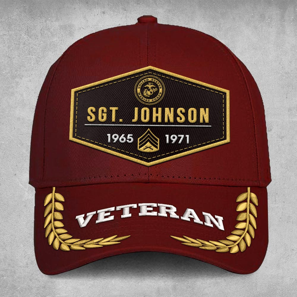 Premium Custom USMC Embroidered Hats VPVC308103, Gifts For Marine Veteran, Gifts On Father’s Day, Armed Forces Day, Independence Day, Veterans Day