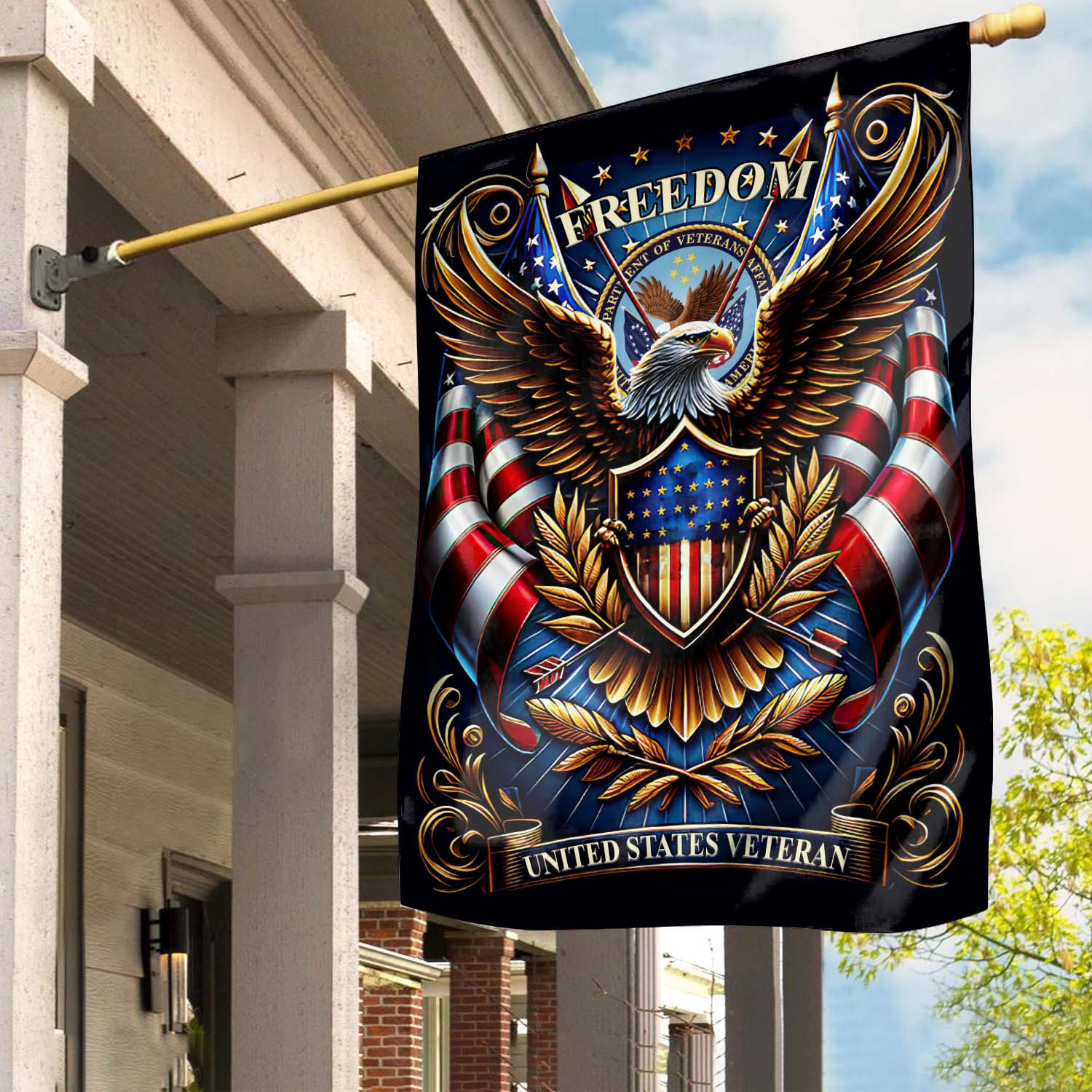 Premium US Veteran American Flag, Gift For US Veteran, Garden Flag – House Flag CPVC100710