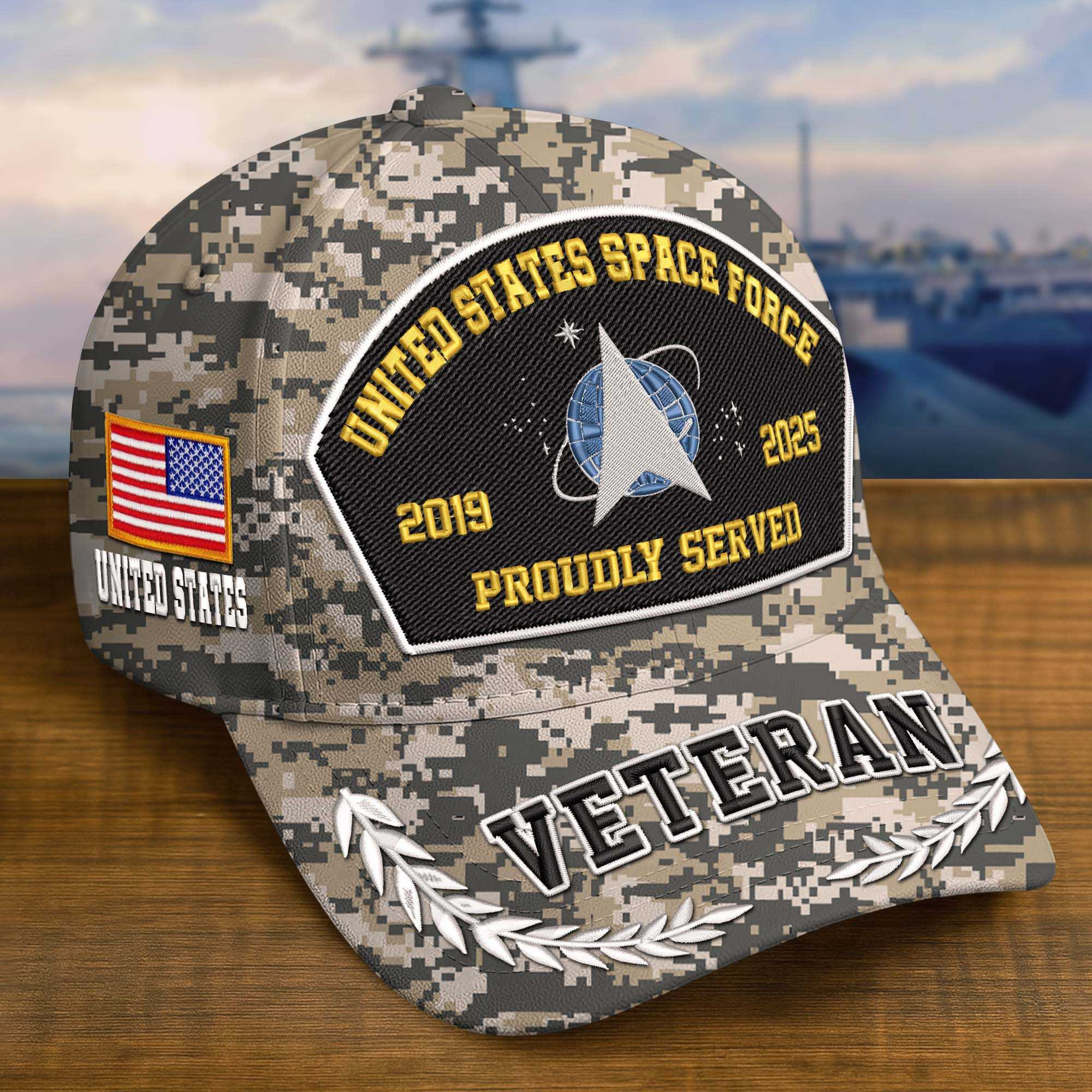 Premium Embroidered US Veterans Hats CPVC150701, 250th Anniversary, Custom Name & Rank, Gifts For US Veterans, Gifts On Veterans Day