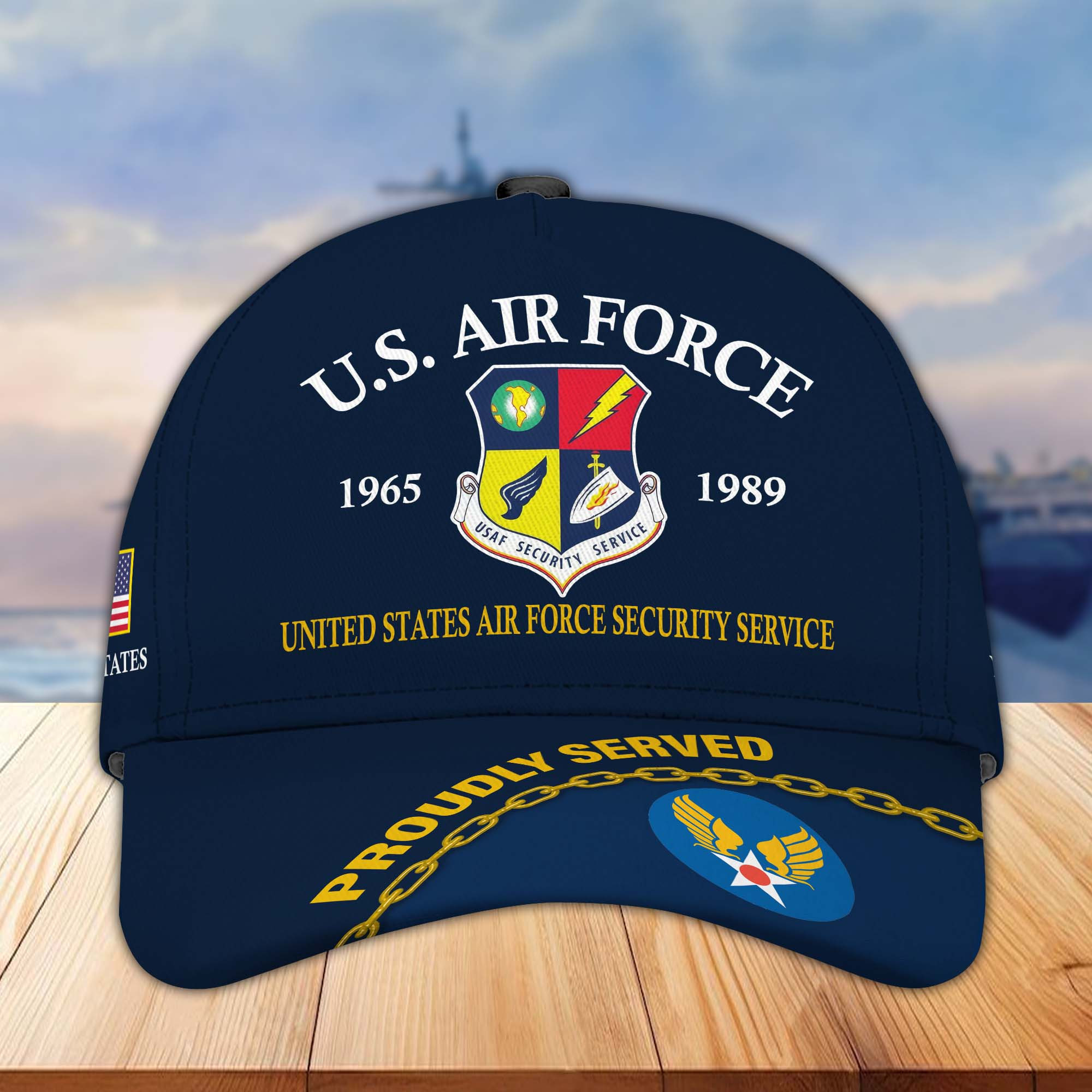 Premium Custom USAF Security Service Hat, Gitfs For Air Force Veteran CPVC010712