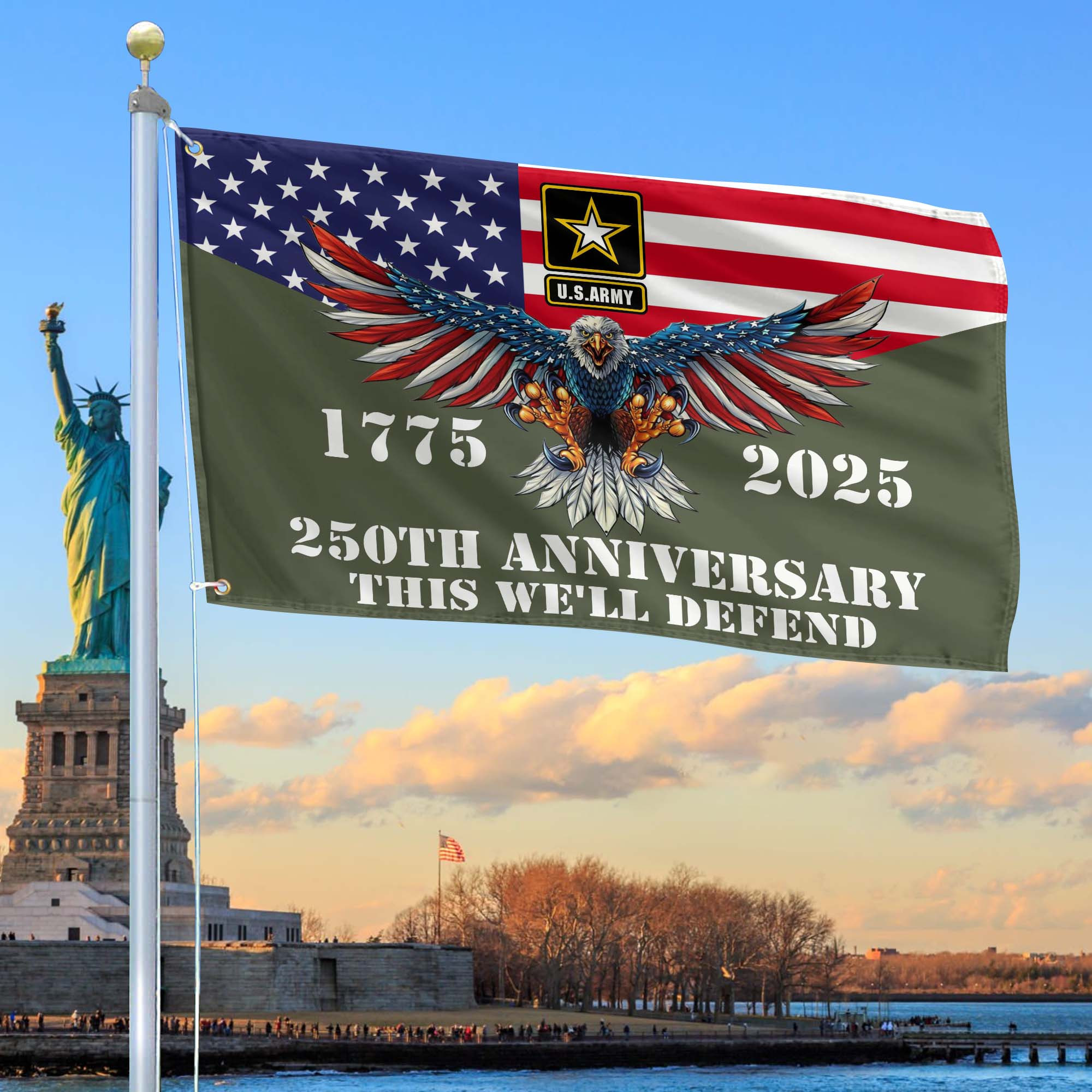 Premium 250th Anniversary Of The Army Grommet Flag VPVC120001, Gifts For Army Veteran, Best Gifts On Father’s Day, Veterans Day