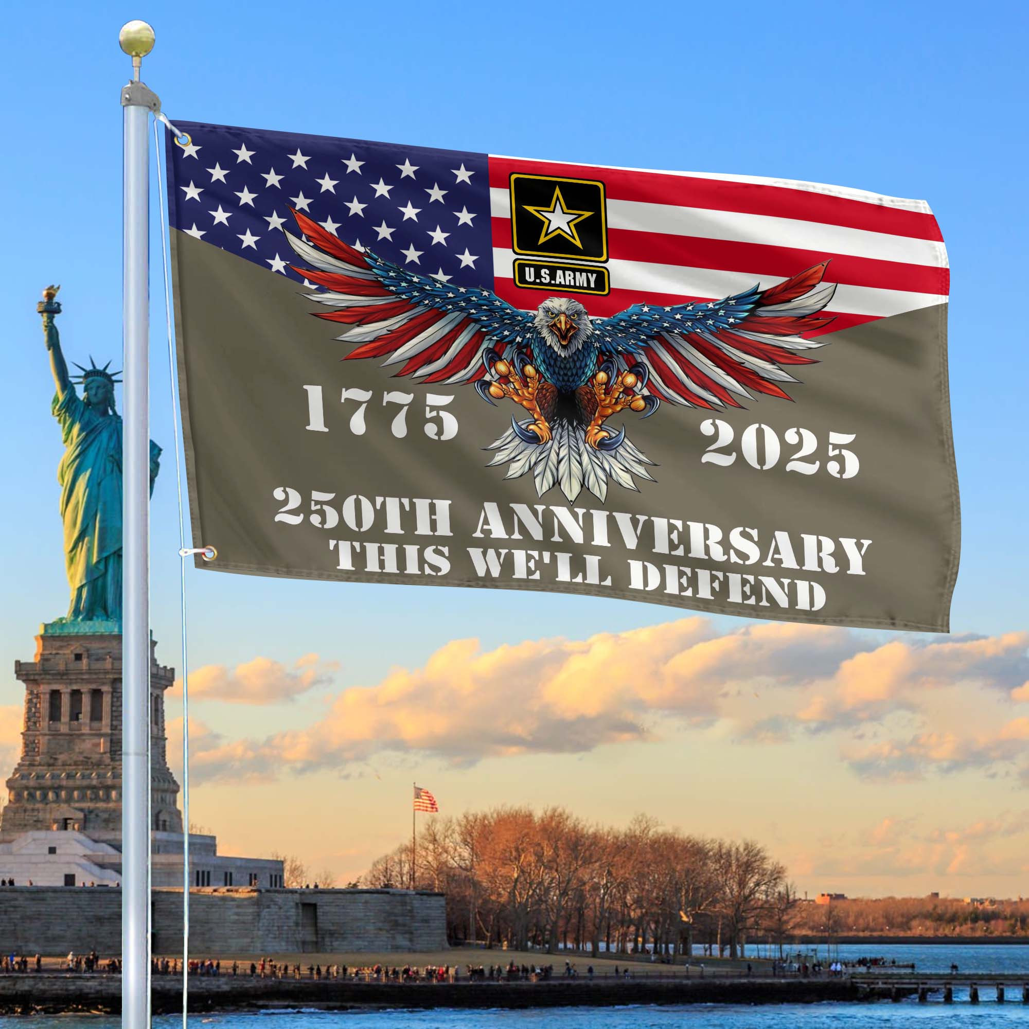Premium 250th Anniversary Of The Army Grommet Flag VPVC120002, Gifts For Army Veteran, Best Gifts On Father’s Day, Veterans Day