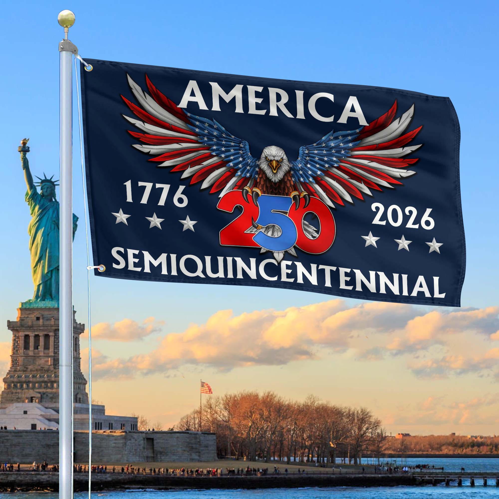 Premium 250th Anniversary US Grommet Flag VPVC120006, Gifts For US Veteran, Best Gifts On Father’s Day, Veterans Day