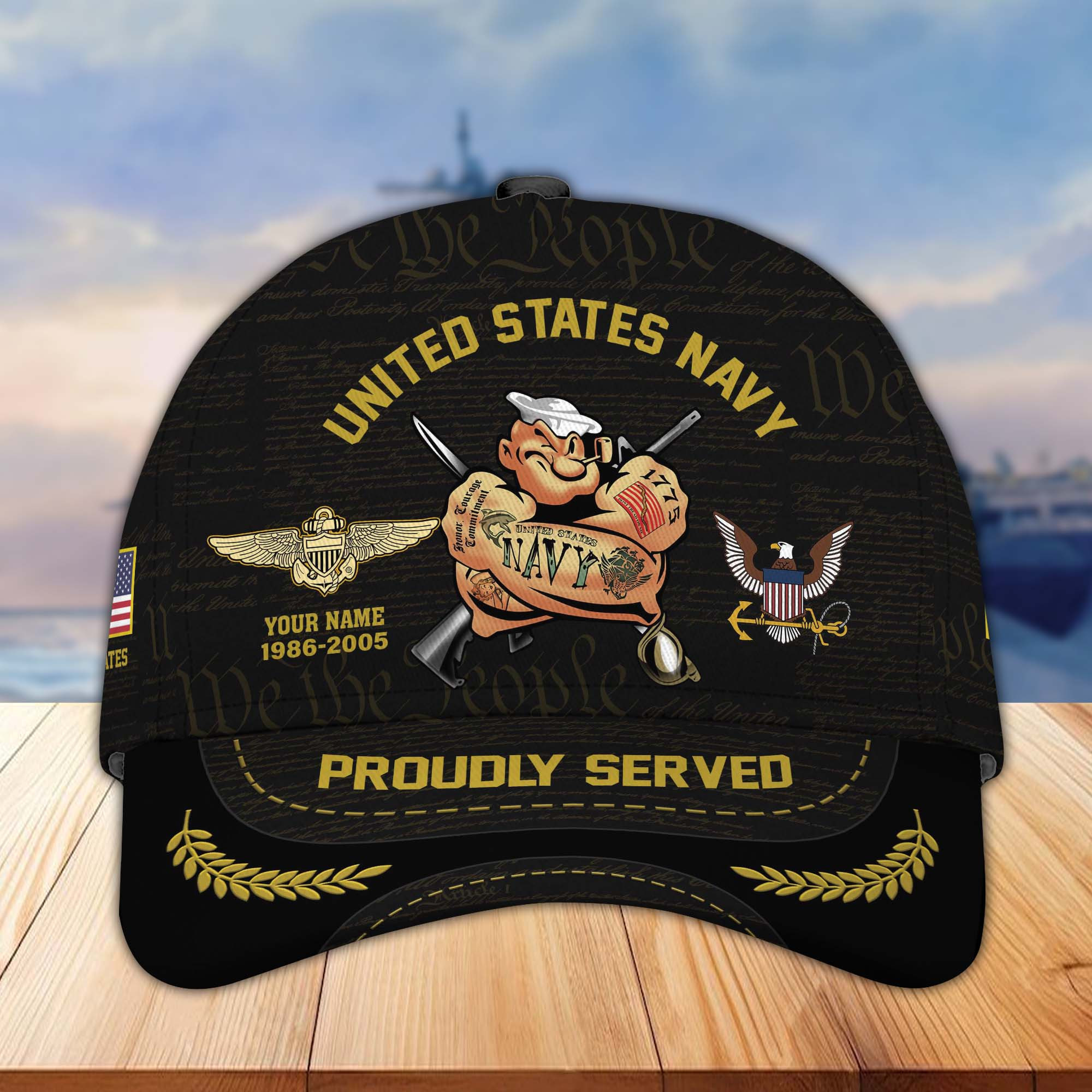 Premium US Navy Custom Cap CPVC250711