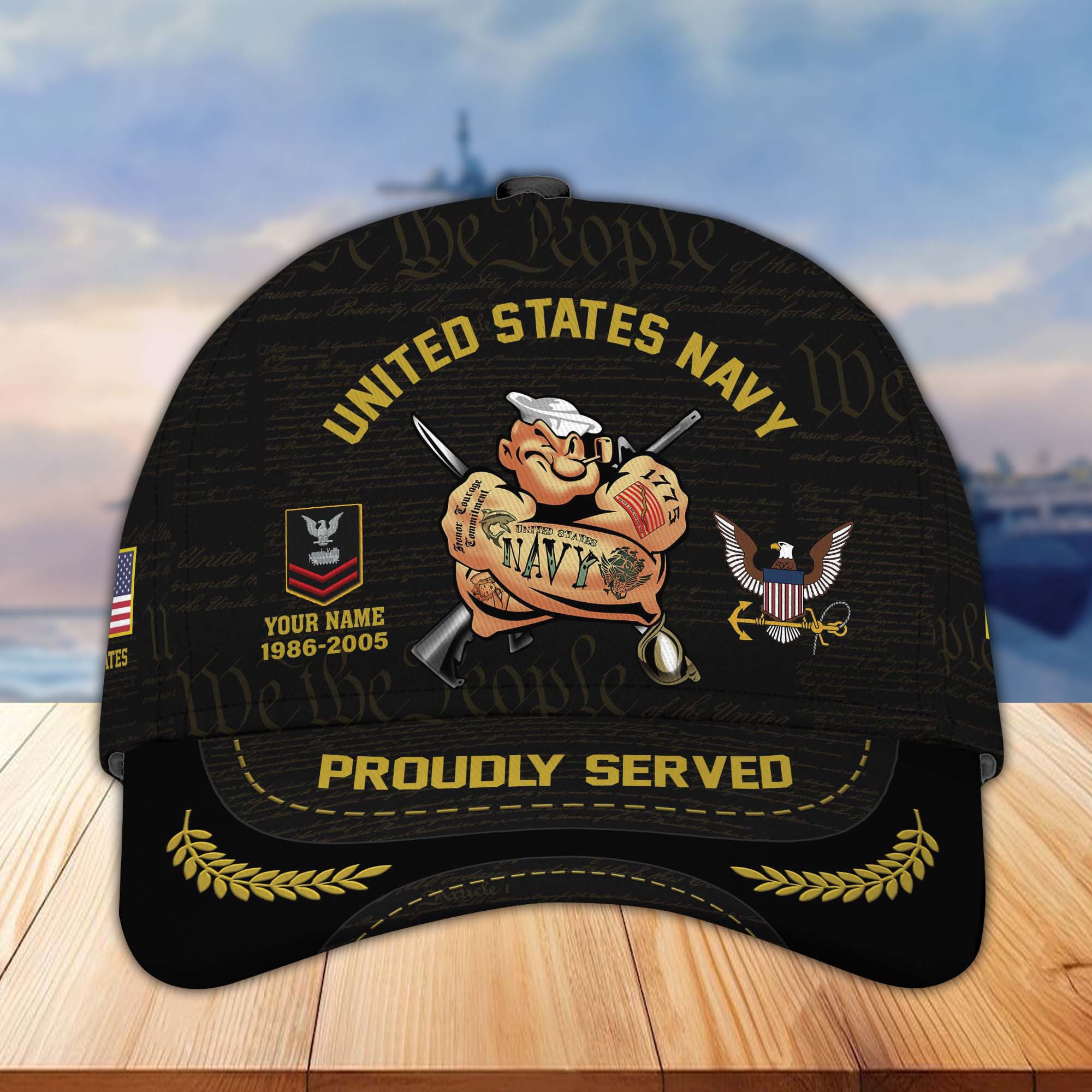 Premium US Navy Custom Cap CPVC250713