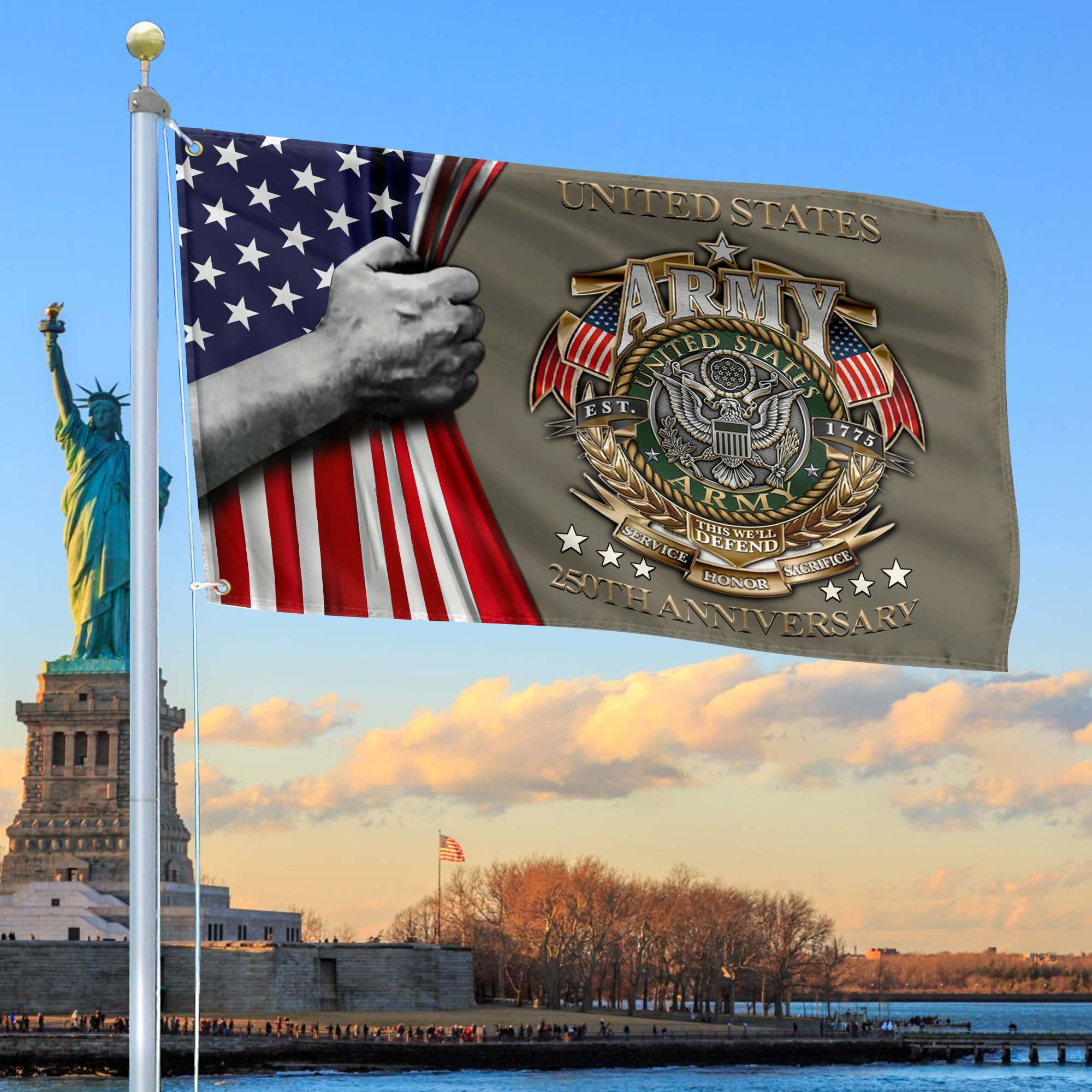 Premium 250th Anniversary Of The Army Grommet Flag VPVC120034, Gifts For Army Veteran, Best Gifts On Father’s Day, Veterans Day
