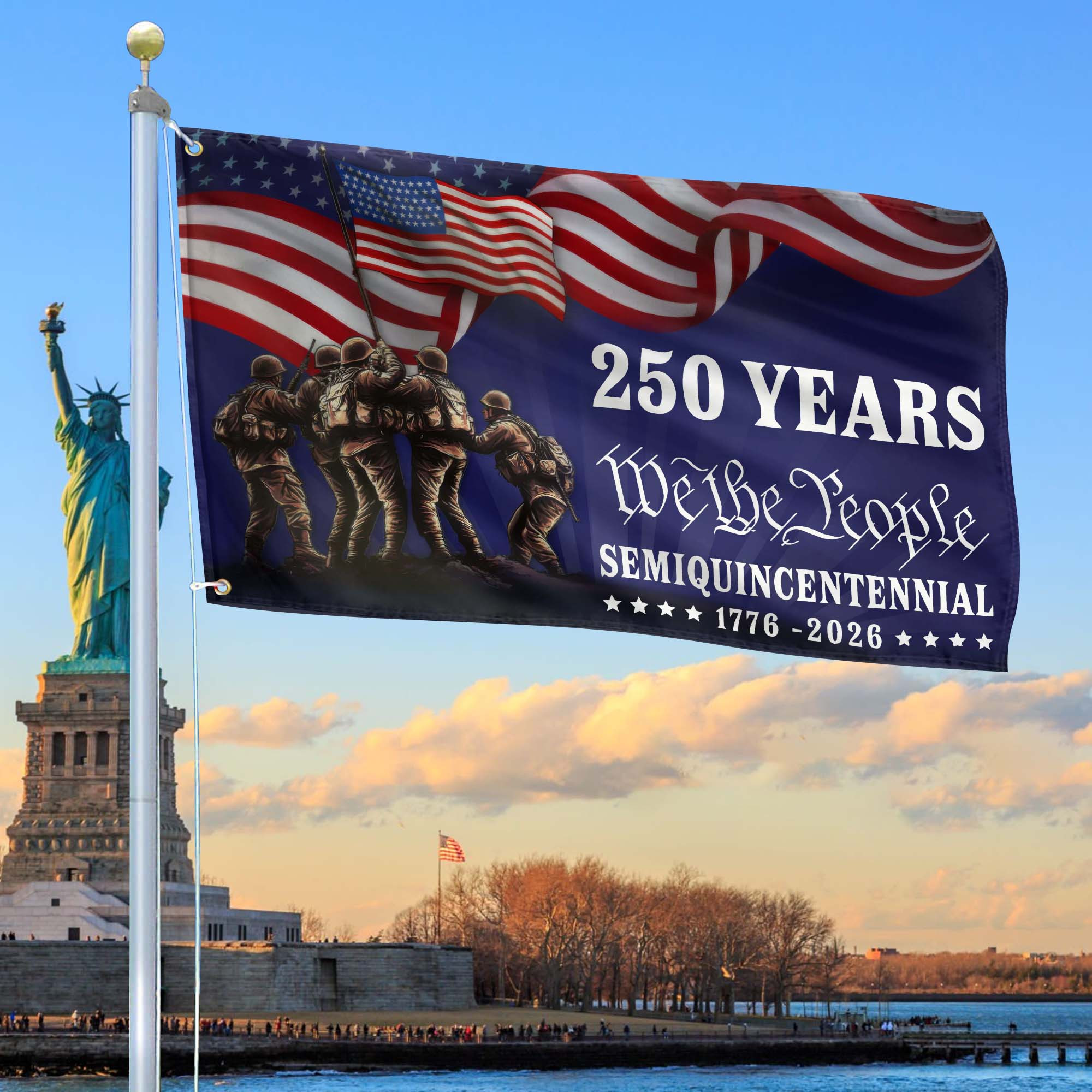 Premium 250th Anniversary US Grommet Flag VPVC120007, Gifts For US Veteran, Best Gifts On Father’s Day, Veterans Day