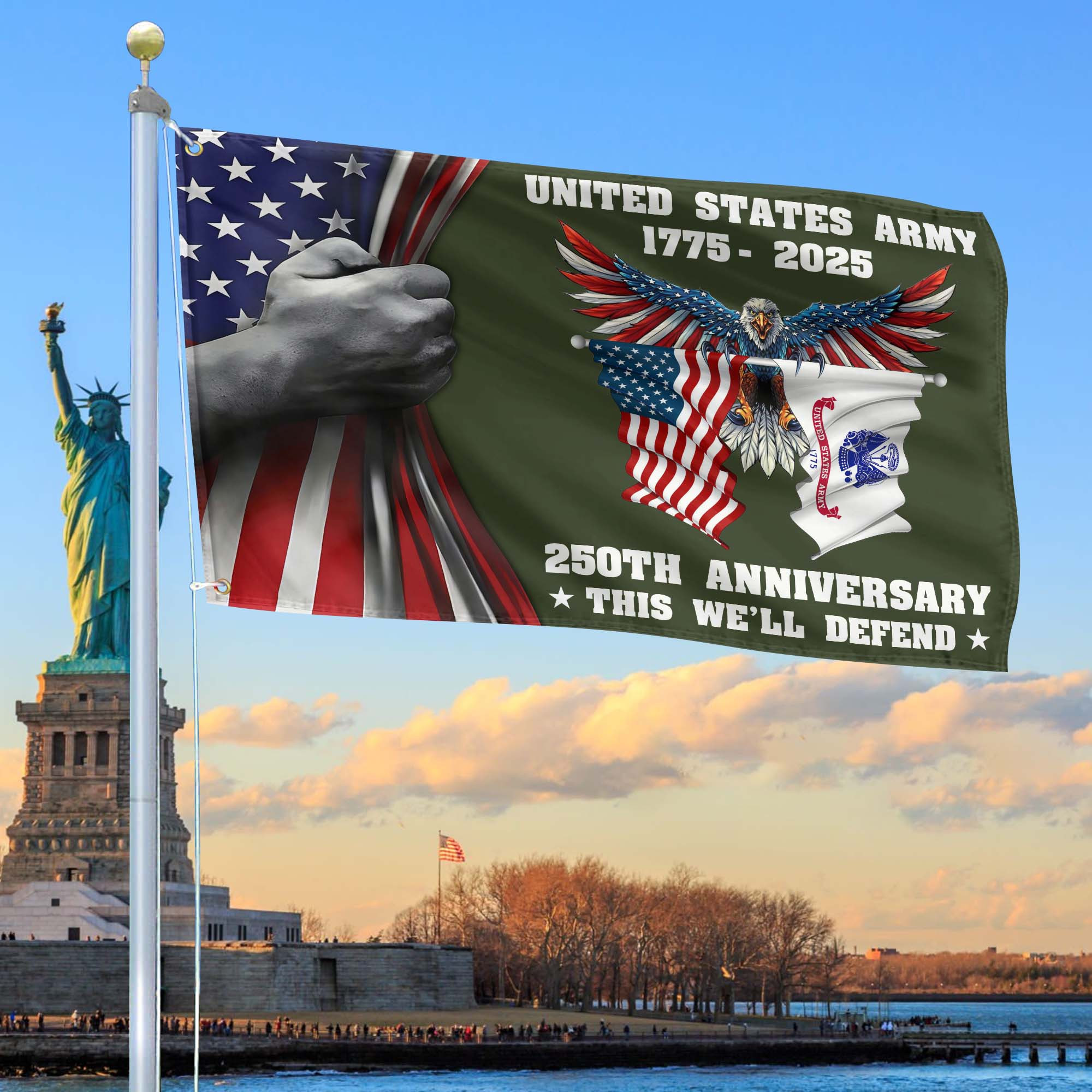 Premium 250th Anniversary Of The Army Grommet Flag VPVC120008, Gifts For Army Veteran, Best Gifts On Father’s Day, Veterans Day