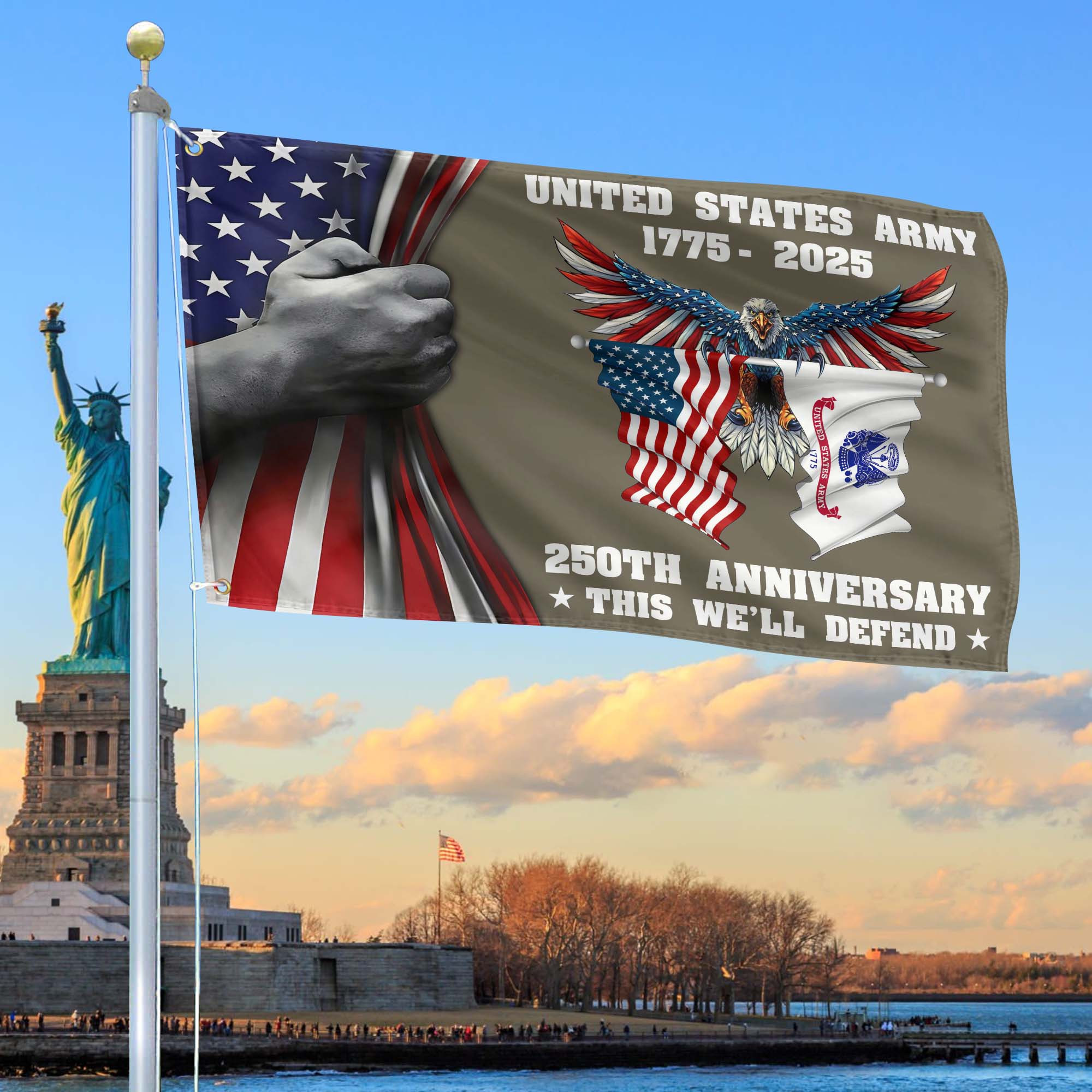 Premium 250th Anniversary Of The Army Grommet Flag VPVC120009, Gifts For Army Veteran, Best Gifts On Father’s Day, Veterans Day