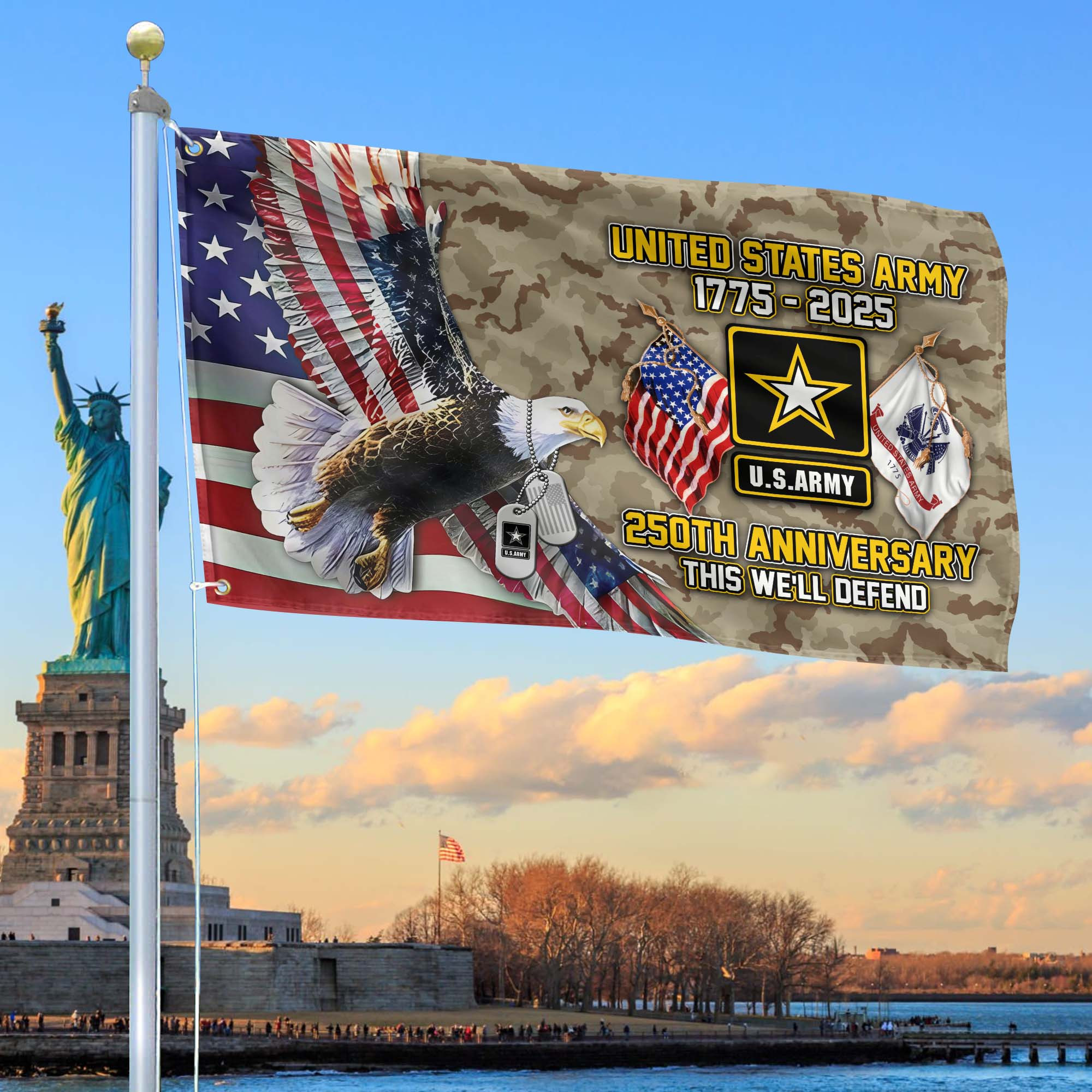 Premium 250th Anniversary Of The Army Grommet Flag VPVC120013, Gifts For Army Veteran, Best Gifts On Father’s Day, Veterans Day