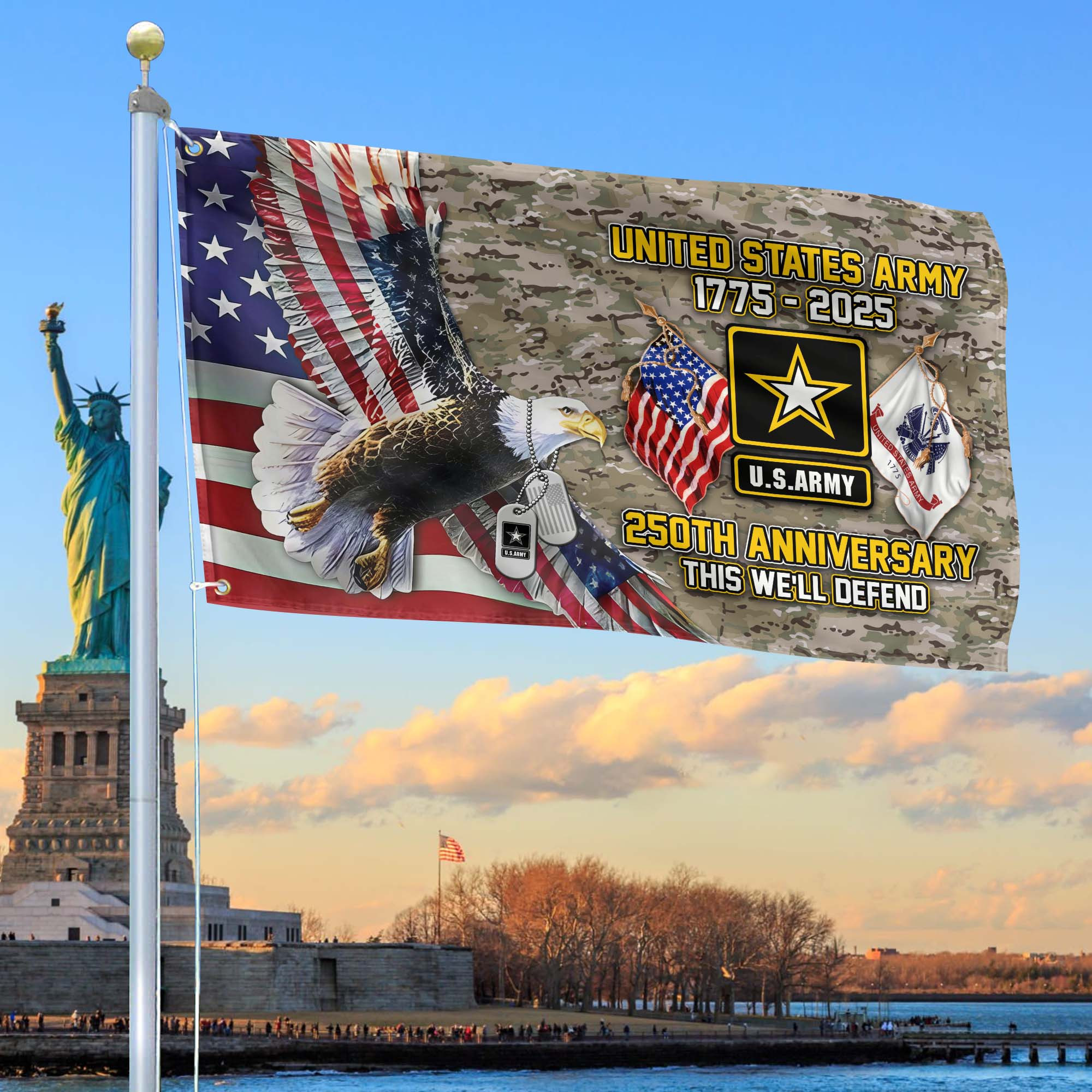 Premium 250th Anniversary Of The Army Grommet Flag VPVC120014, Gifts For Army Veteran, Best Gifts On Father’s Day, Veterans Day