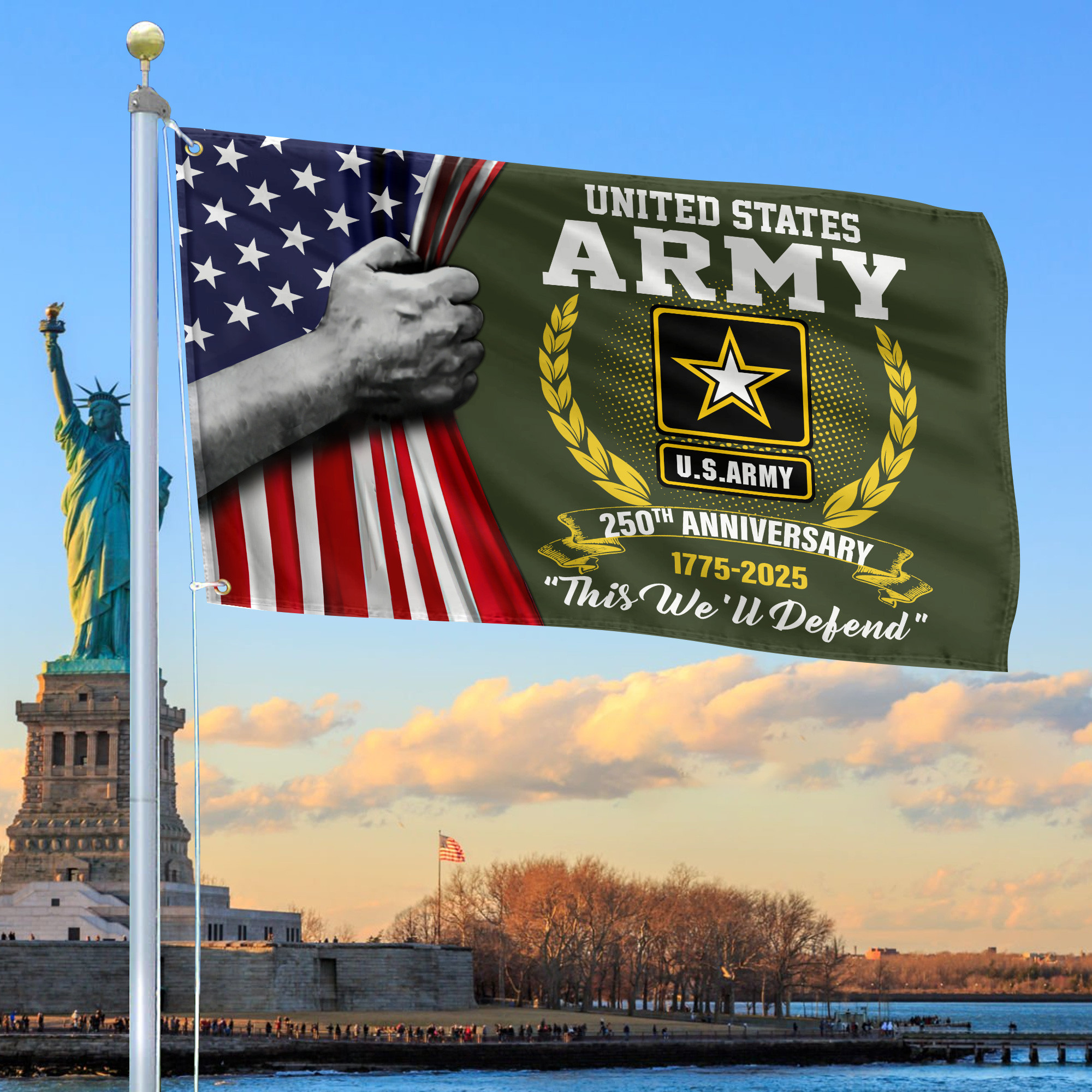 Premium 250th Anniversary Of The Army Grommet Flag VPVC120038, Gifts For Army Veteran, Best Gifts On Father’s Day, Veterans Day