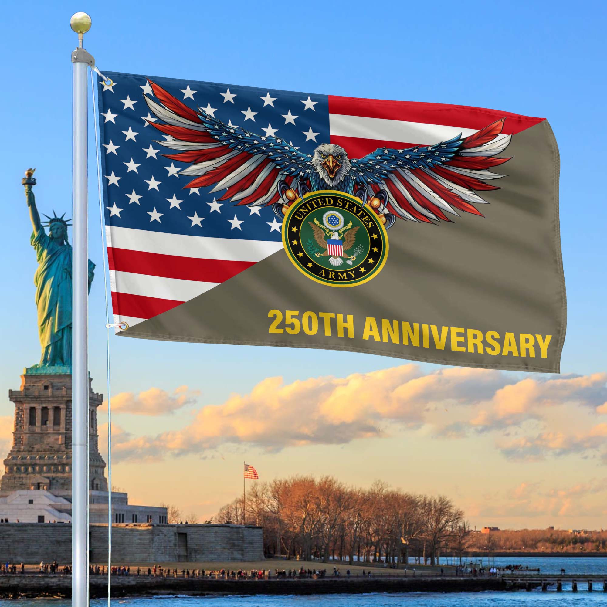 Premium 250th Anniversary Of The Army Grommet Flag VPVC120059, Gifts For Army Veteran, Best Gifts On Father’s Day, Veterans Day