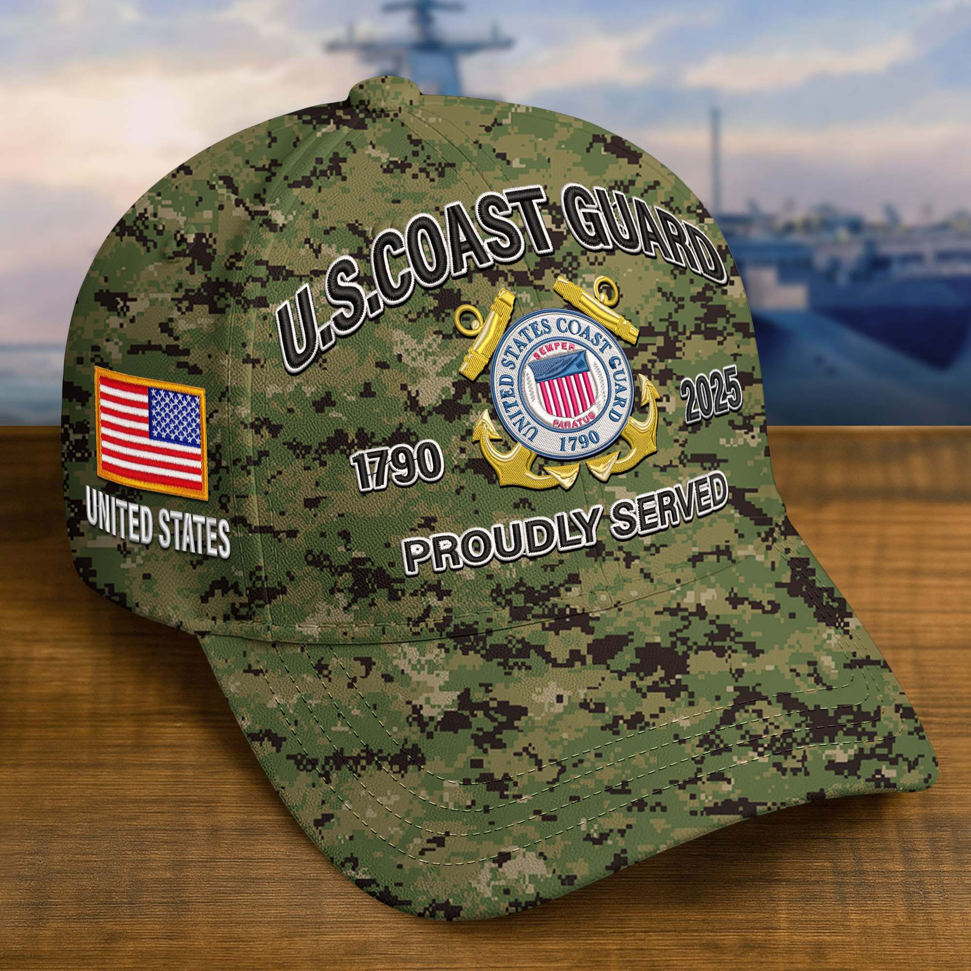 Premium Custom USCG Embroidered Hat VPVC308209, Gifts For Coast Guard Veteran, Gifts On Father’s Day, Veterans Day