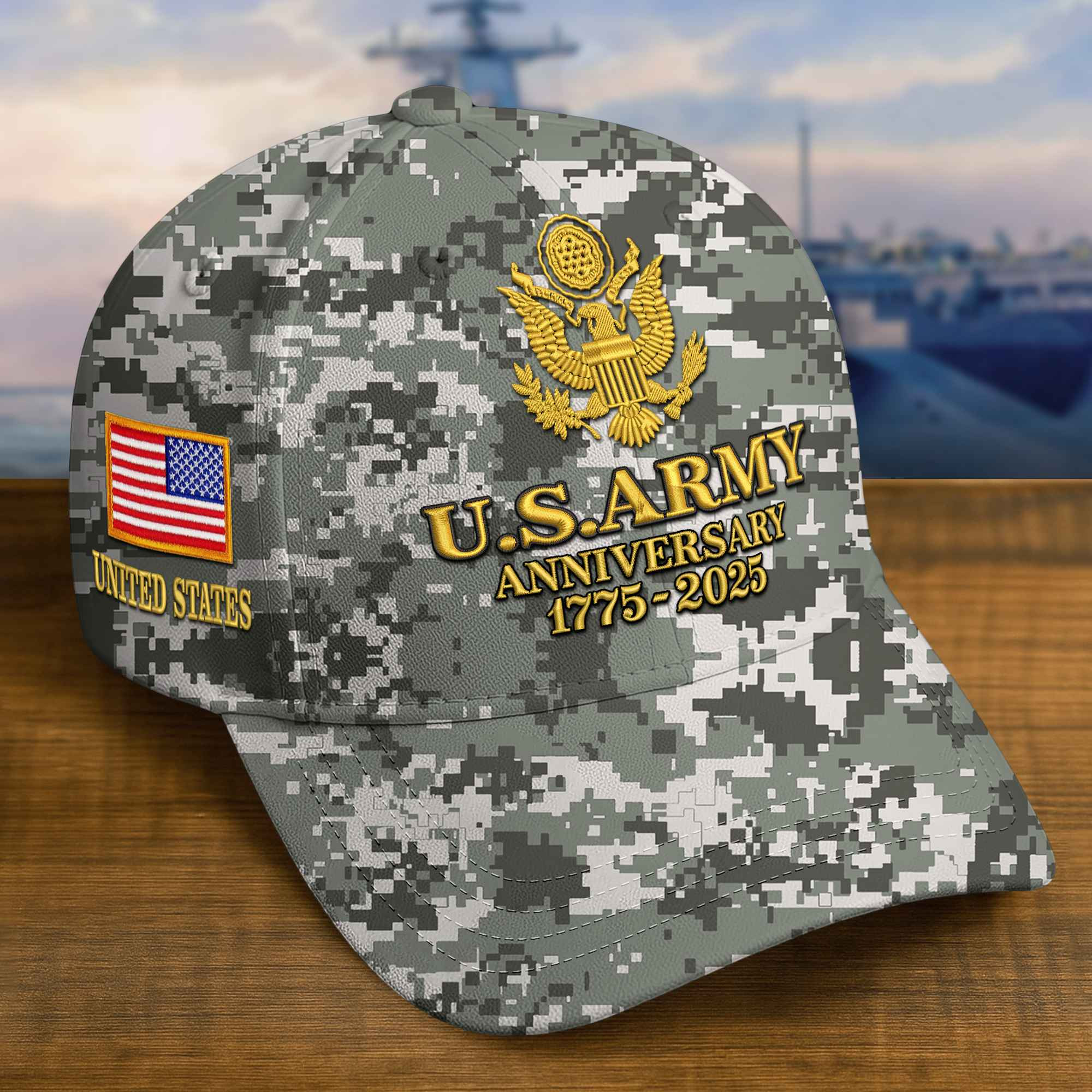 Premium 250th Anniversary Of The Army Embroidered Hats VPVC308302, Custom Name & Rank, Gifts For Army Veteran, Gifts On Father’s Day, Veterans Day