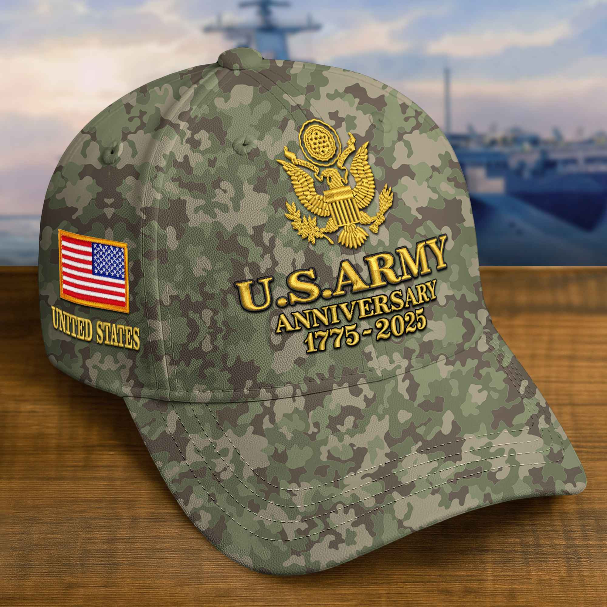 Premium 250th Anniversary Of The Army Embroidered Hats VPVC308303, Custom Name & Rank, Gifts For Army Veteran, Gifts On Father’s Day, Veterans Day