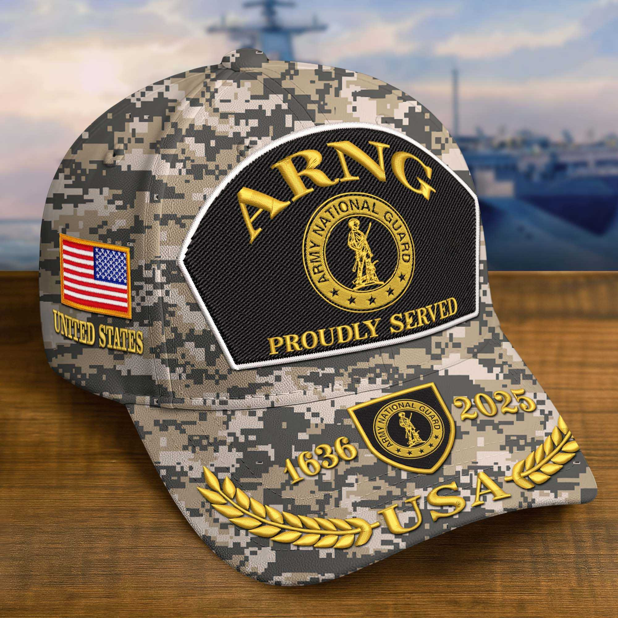 Premium Custom Army National Guard Embroidered Hat VPVC308411, Gifts For Army National Guard Veteran, Gifts On Father’s Day, Veterans Day