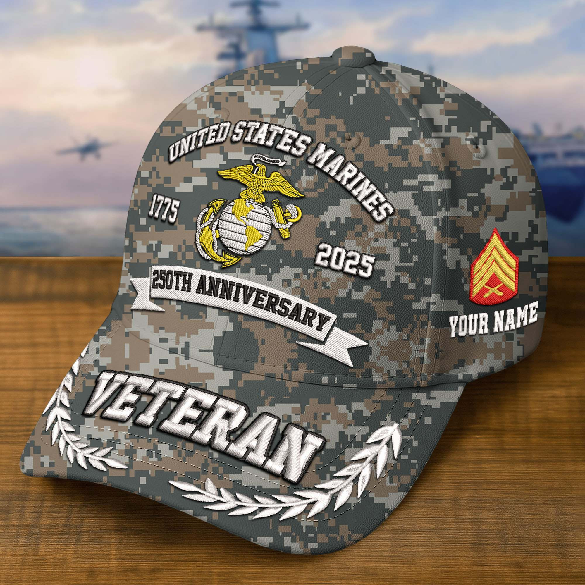 Premium 250th Anniversary Of The Army Embroidered Hats VPVC308602, Custom Name & Rank, Gifts For Army Veteran, Gifts On Father’s Day, Veterans Day