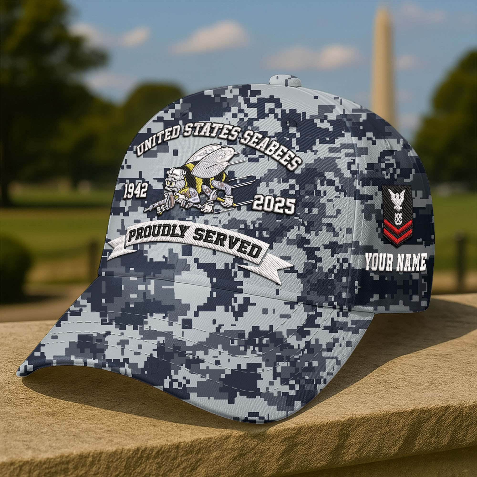 Premium Custom US Seabees Embroidered Hat VPVC308613, Gifts For Seabees Veteran, Gifts On Father’s Day, Veterans Day