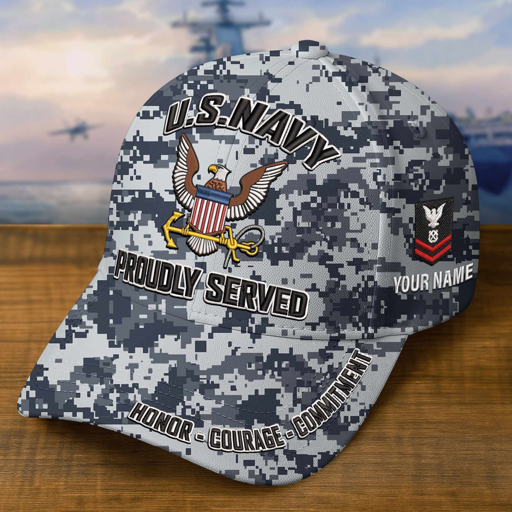 Premium Custom US Navy Embroidered Hat VPVC308704, Gifts For Navy Veteran, Gifts On Father’s Day, Veterans Day