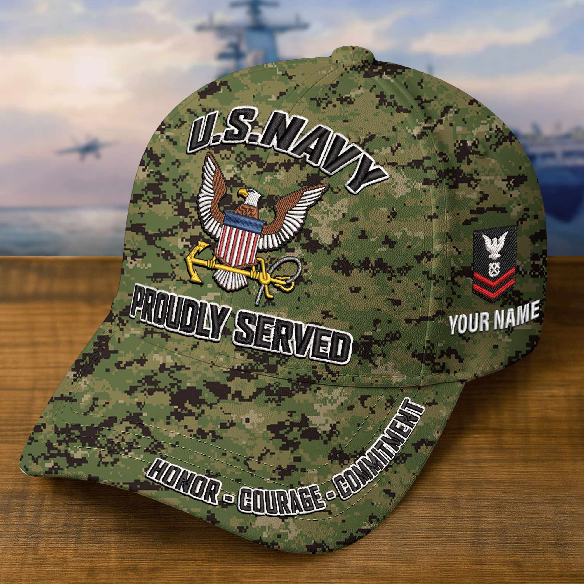 Premium Custom US Navy Embroidered Hat VPVC308705, Gifts For Navy Veteran, Gifts On Father’s Day, Veterans Day