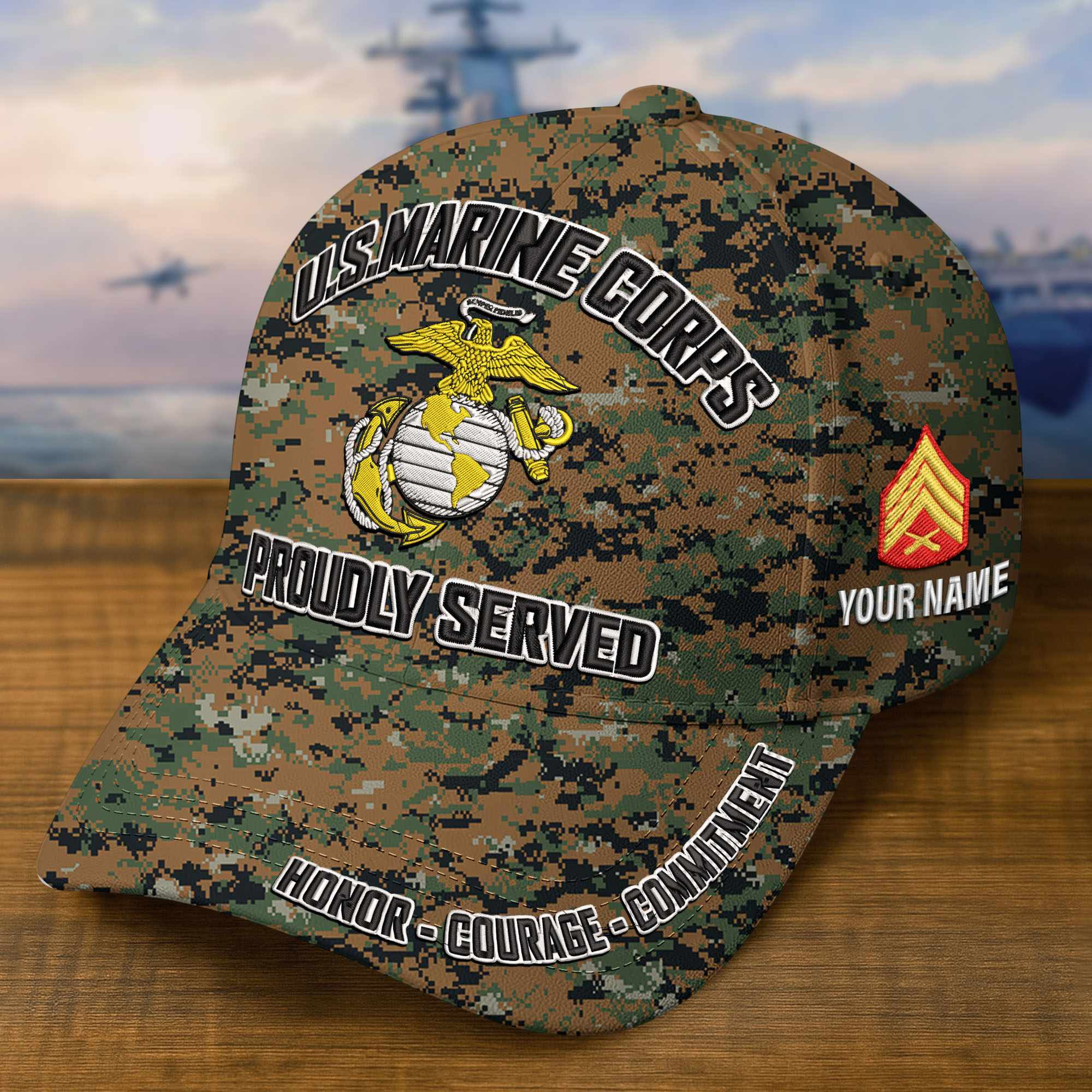 Premium Custom USMC Embroidered Hat VPVC308706, Gifts For Marine Veteran, Gifts On Father’s Day, Veterans Day
