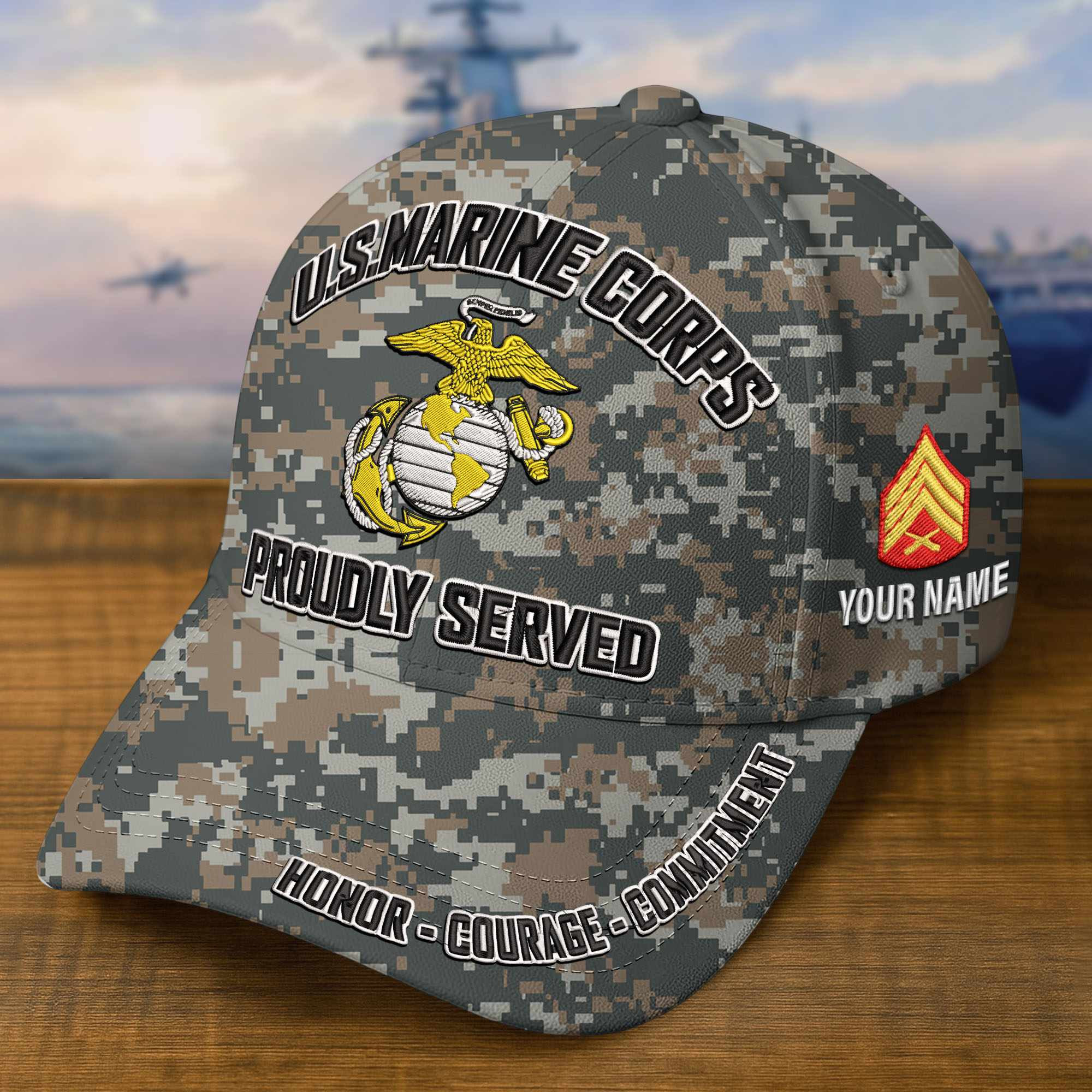 Premium Custom USMC Embroidered Hat VPVC308707, Gifts For Marine Veteran, Gifts On Father’s Day, Veterans Day