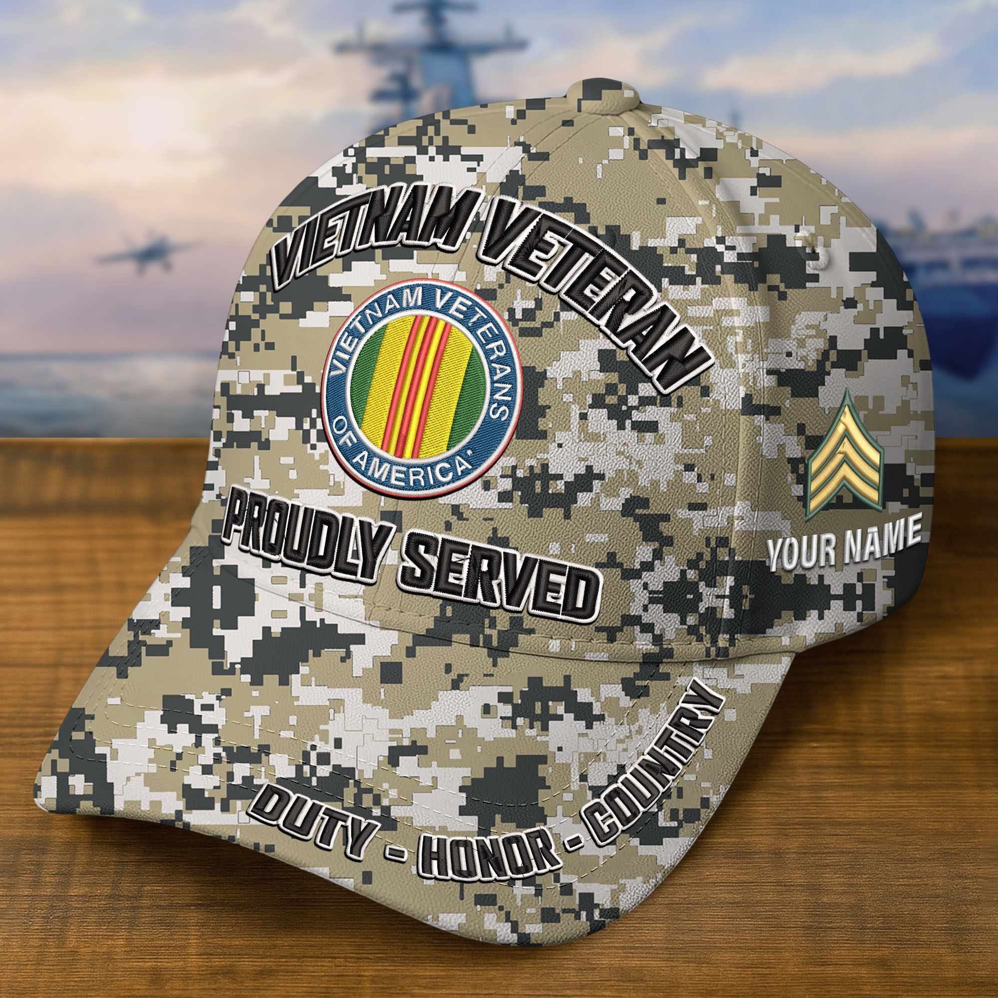 Premium Custom Vietnam Veteran Embroidered Hat VPVC308711, Gifts For Vietnam Veteran, Gifts On Father’s Day, Veterans Day