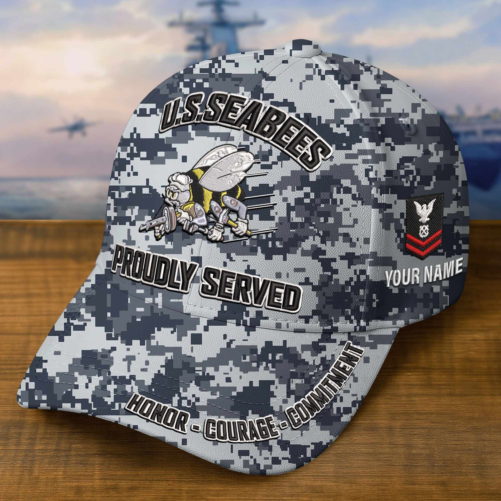 Premium Custom US Seabees Embroidered Hat VPVC308713, Gifts For Seabees Veteran, Gifts On Father’s Day, Veterans Day