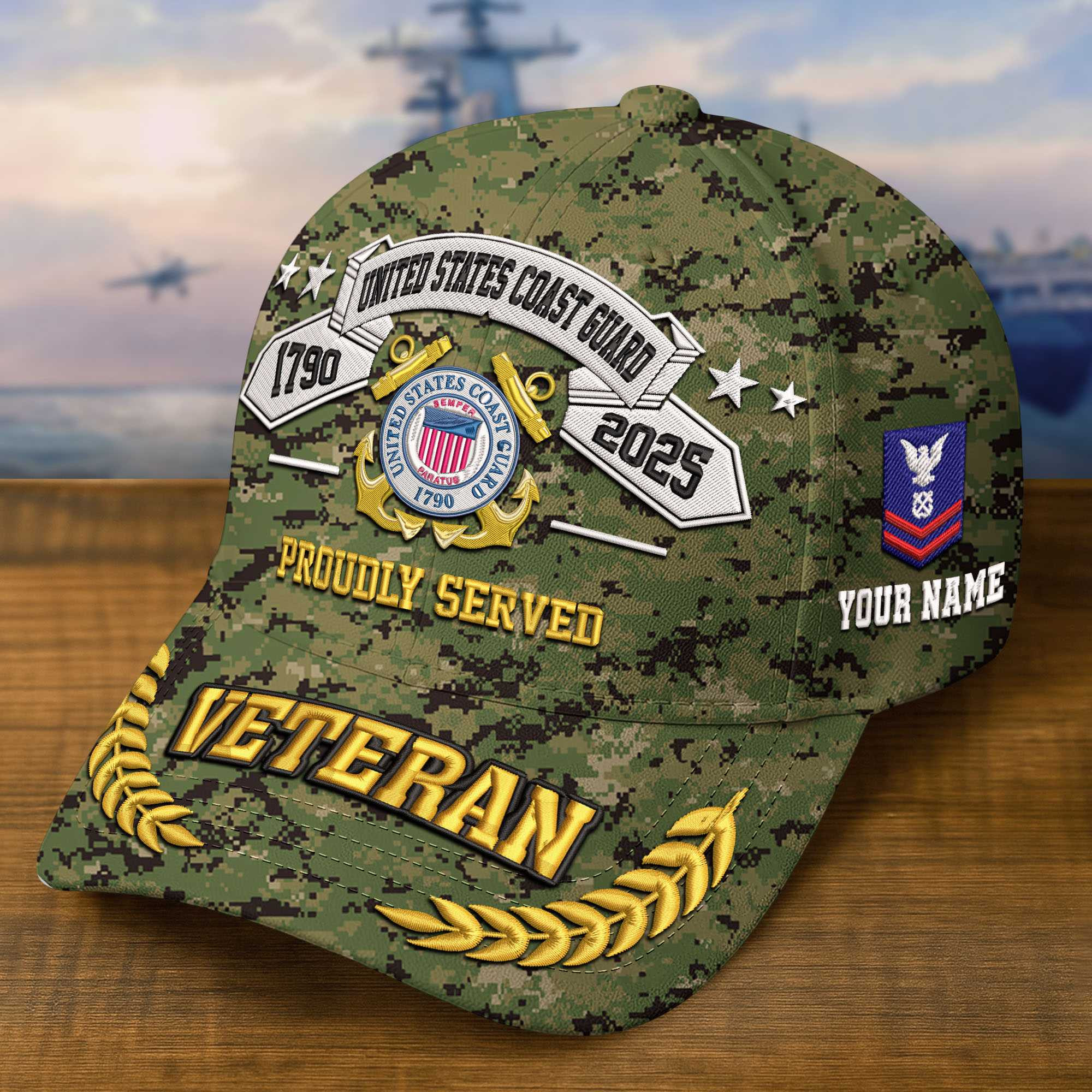 Premium Custom USCG Embroidered Hat VPVC308809, Gifts For Coast Guard Veteran, Gifts On Father’s Day, Veterans Day
