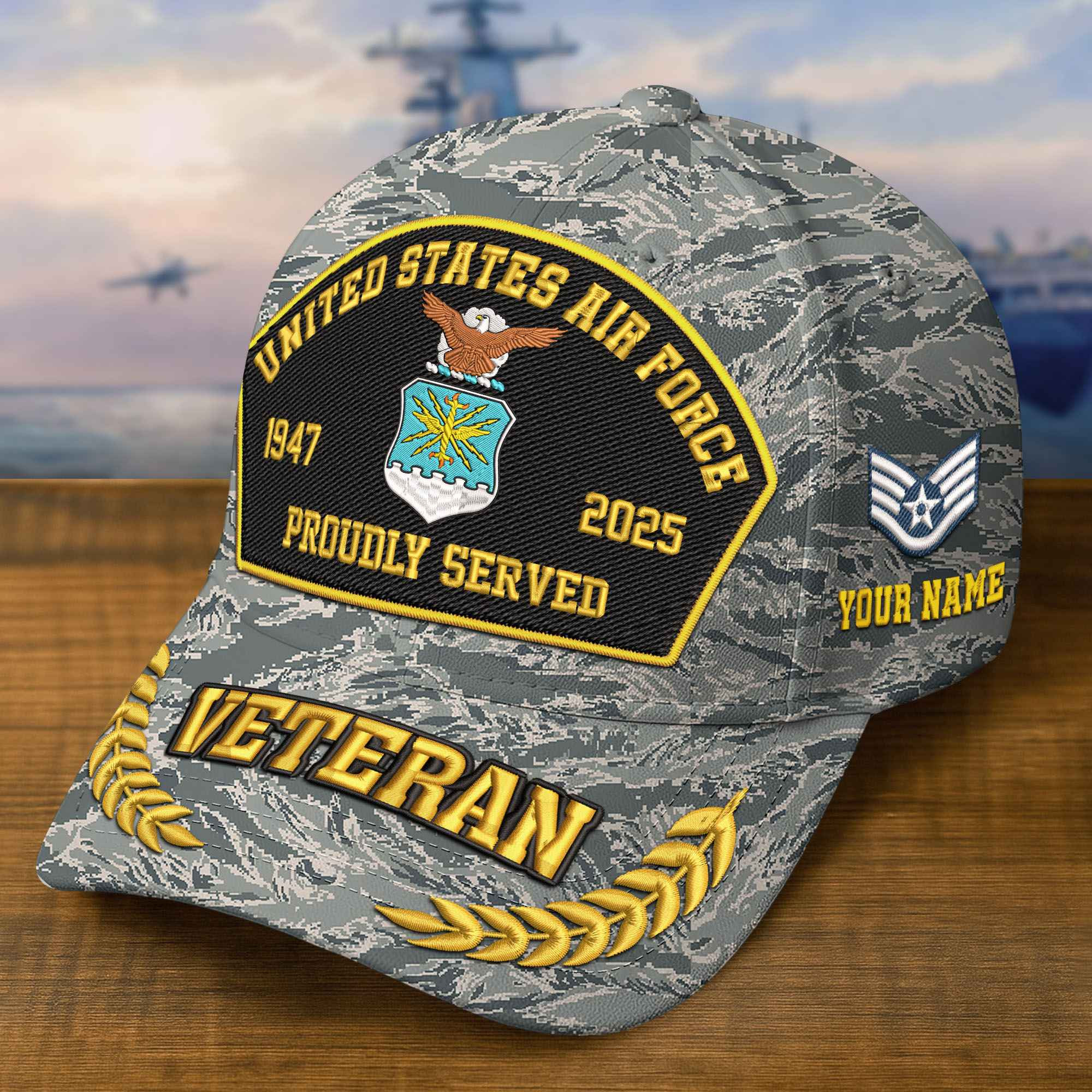 Premium Custom USAF Embroidered Hat VPVC308908, Gifts For Air Force Veteran, Gifts On Father’s Day, Veterans Day