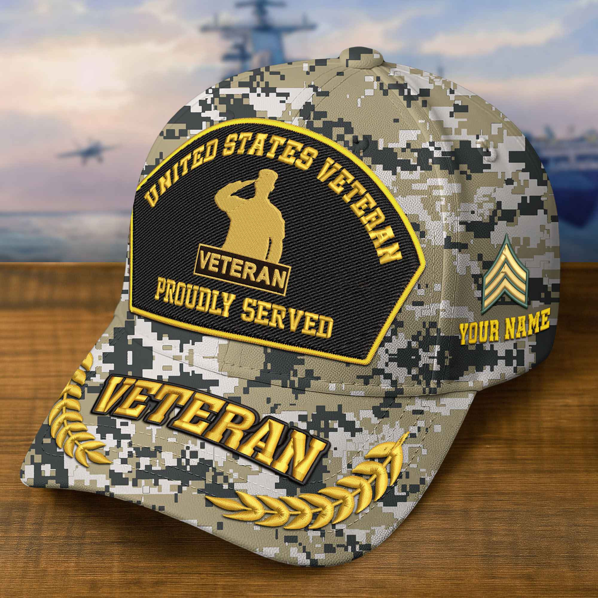 Premium Custom US Veteran Embroidered Hat VPVC308910, Gifts For US Veteran, Gifts On Father’s Day, Veterans Day