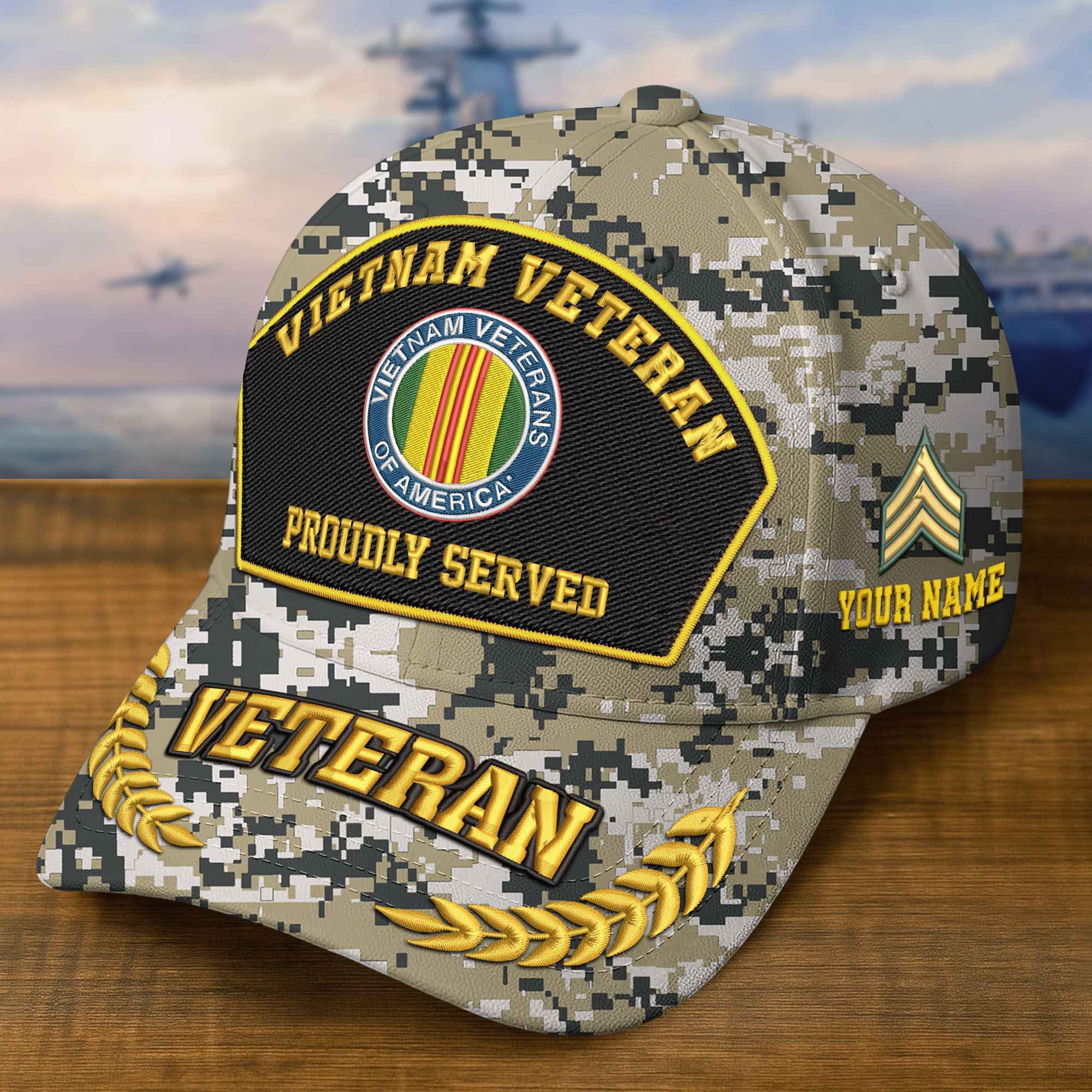 Premium Custom Vietnam Veteran Embroidered Hat VPVC308911, Gifts For Vietnam Veteran, Gifts On Father’s Day, Veterans Day