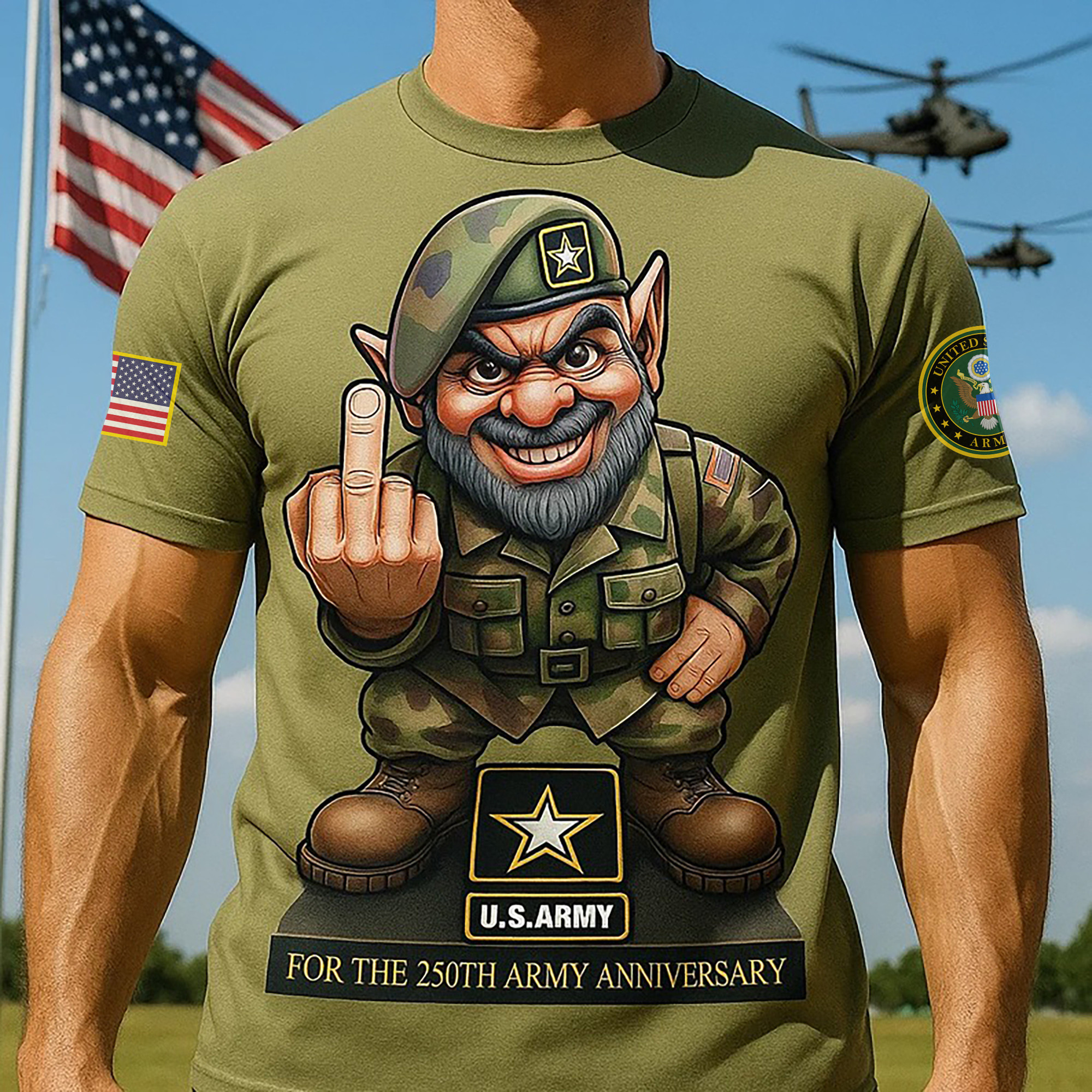 Premium 250th Anniversary Of The Army T-Shirt VPVC930002, Gifts For Army Veteran, Gifts On Father’s Day, Veterans Day