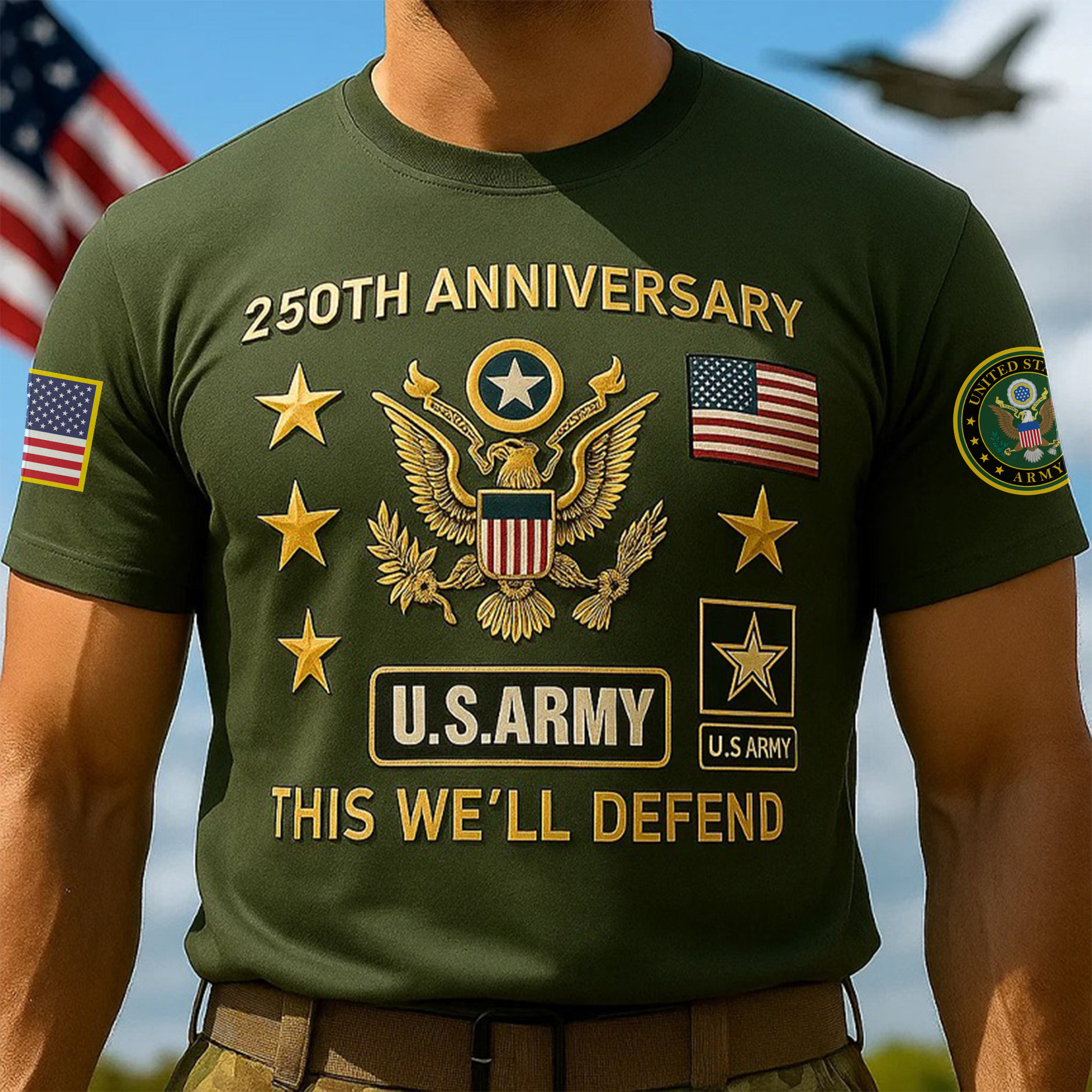 Premium 250th Anniversary Of The Army T-Shirt VPVC930009, Gifts For Army Veteran, Gifts On Father’s Day, Veterans Day