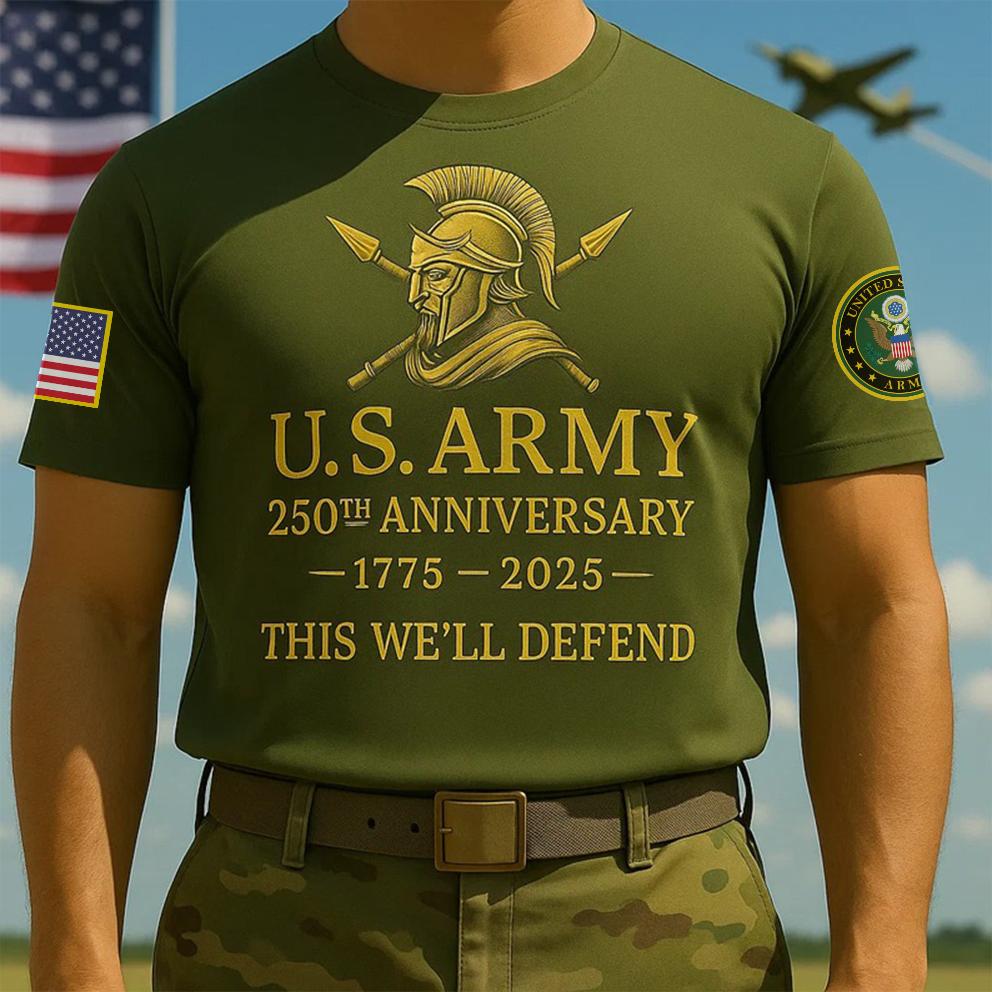 Premium 250th Anniversary Of The Army T-Shirt VPVC930013, Gifts For Army Veteran, Gifts On Father’s Day, Veterans Day