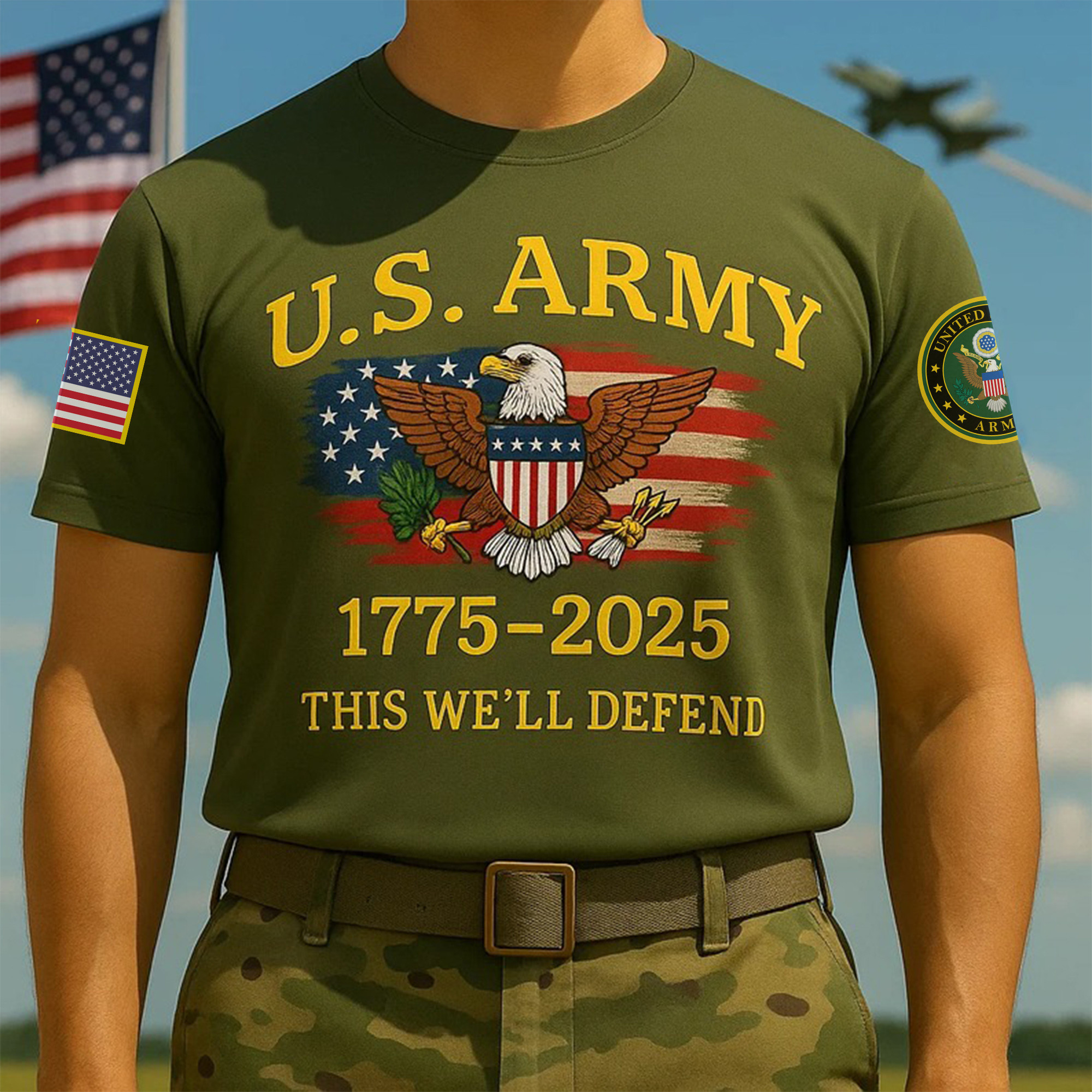 Premium 250th Anniversary Of The Army T-Shirt VPVC930014, Gifts For Army Veteran, Gifts On Father’s Day, Veterans Day