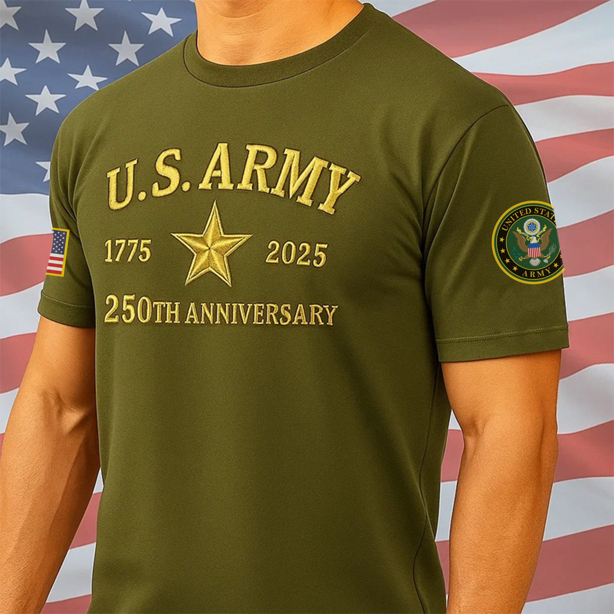 Premium 250th Anniversary Of The Army T-Shirt VPVC930021, Gifts For Army Veteran, Gifts On Father’s Day, Veterans Day