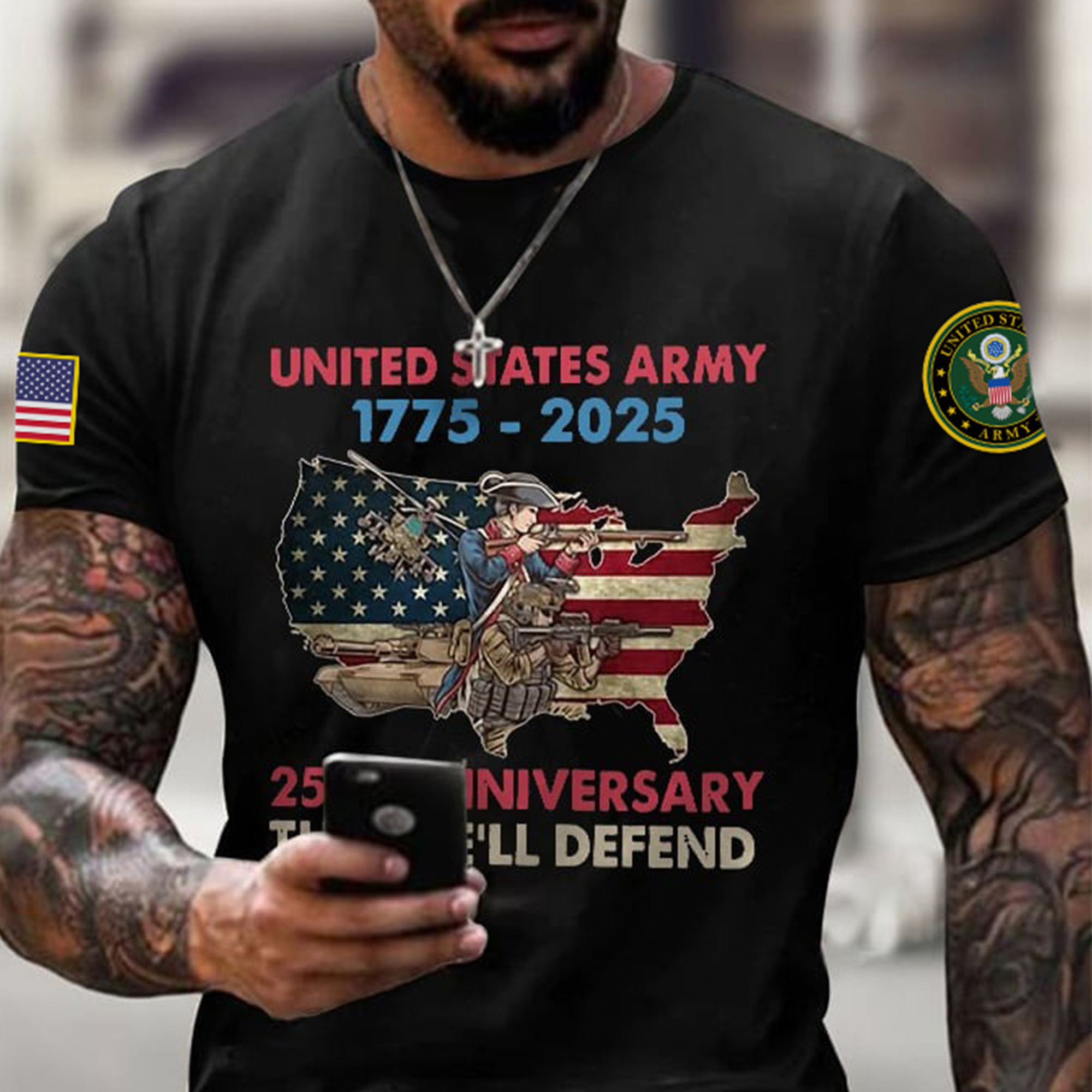 Premium 250th Anniversary Of The Army T-Shirt VPVC930001, Gifts For Army Veteran, Gifts On Father’s Day, Veterans Day