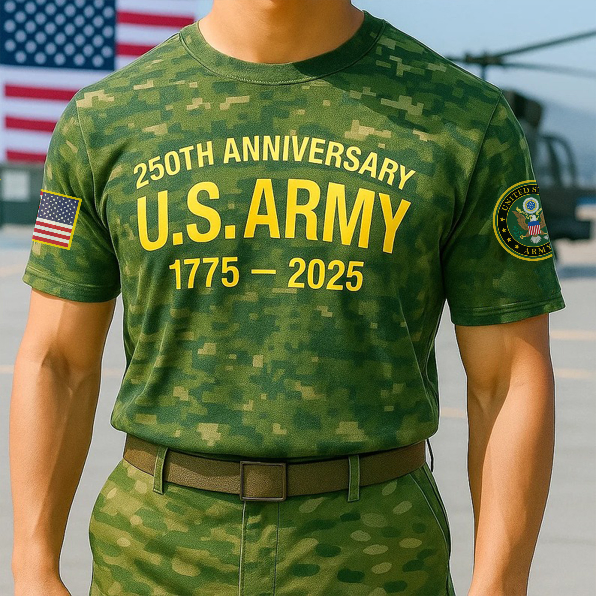 Premium 250th Anniversary Of The Army T-Shirt VPVC930018, Gifts For Army Veteran, Gifts On Father’s Day, Veterans Day