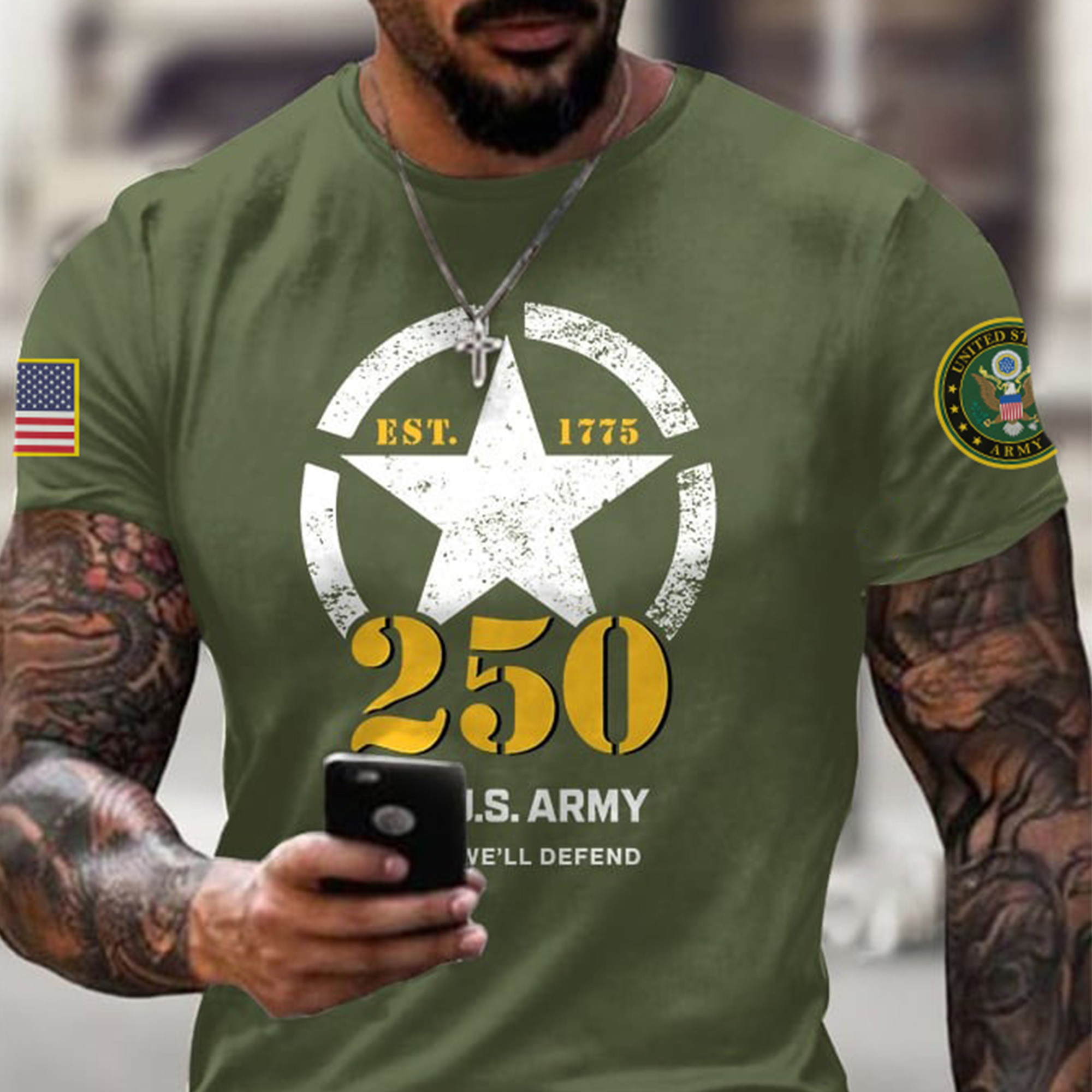 Premium 250th Anniversary Of The Army T-Shirt VPVC930023, Gifts For Army Veteran, Gifts On Father’s Day, Veterans Day