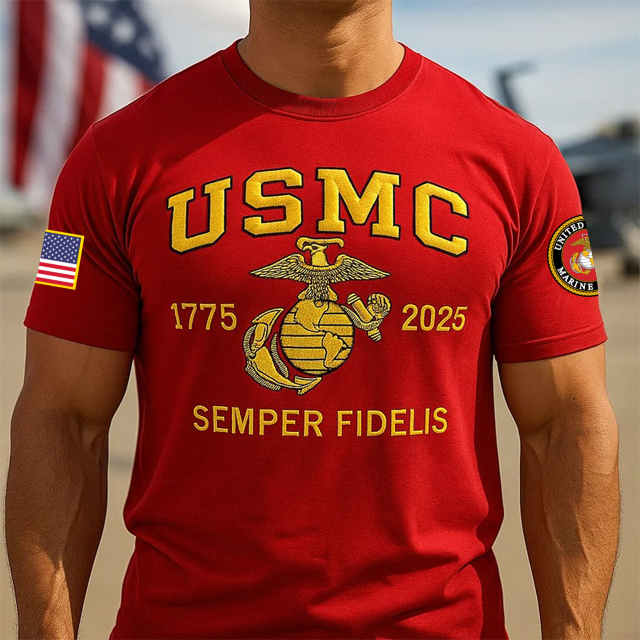Premium USMC T-Shirt VPVC930024, 250th Anniversary Marine Corps Shirt, Gifts For Marine Veteran, Gifts On Father’s Day, Veterans Day